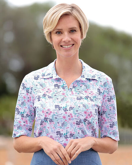 Faith Multi Coloured Pure Cotton Polo - Country Collection
