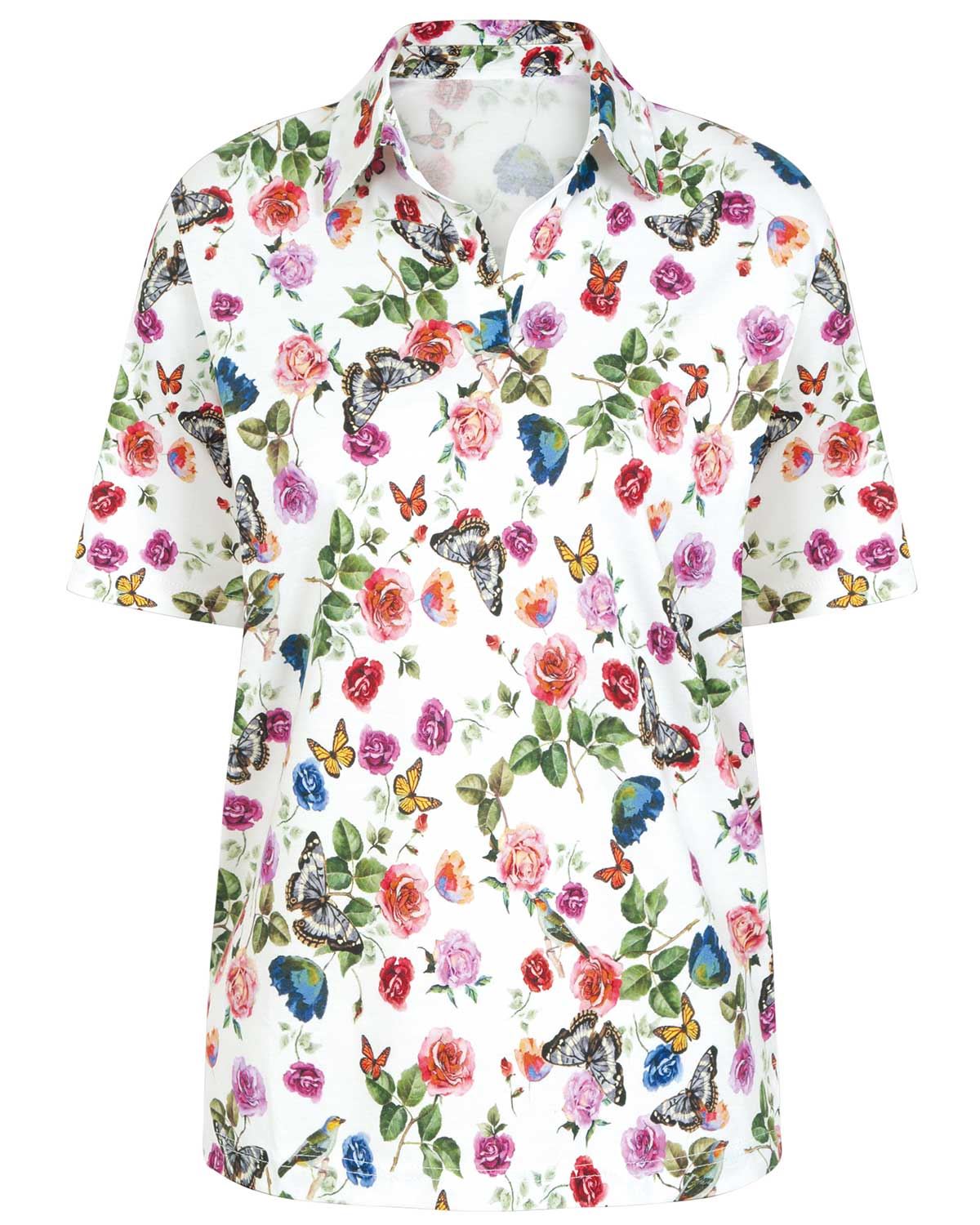 Sabrina Multi Coloured Pure Cotton Polo - Image 2 - Country Collection