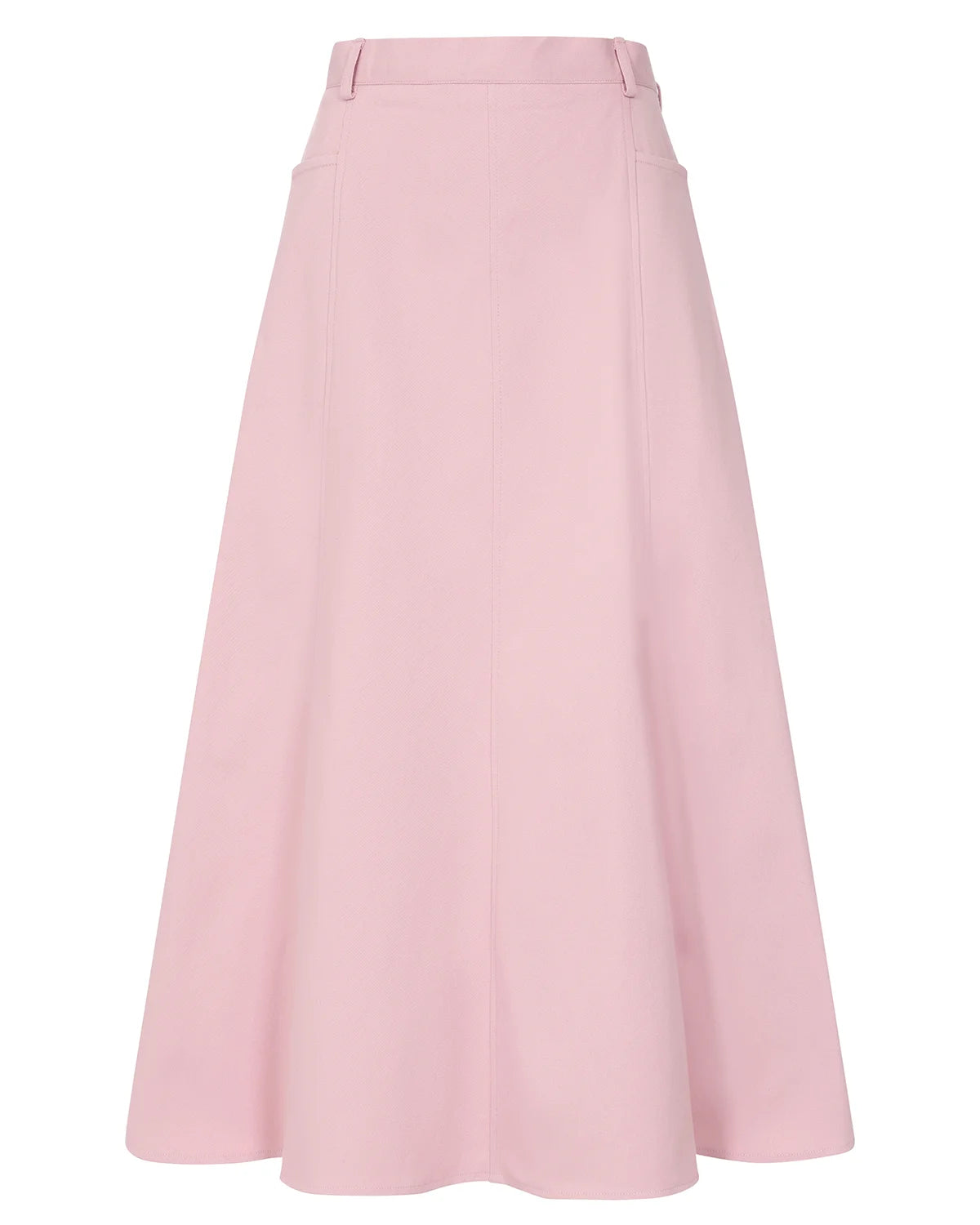 Ladies’ Pure Cotton Twill Flared Chino Skirt – Pink