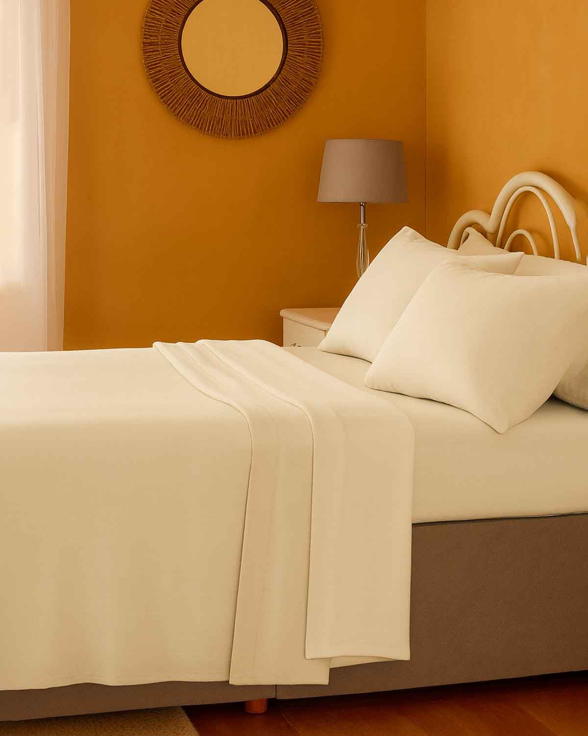Luxury Flannelette Sheets - Ivory - Country Collection