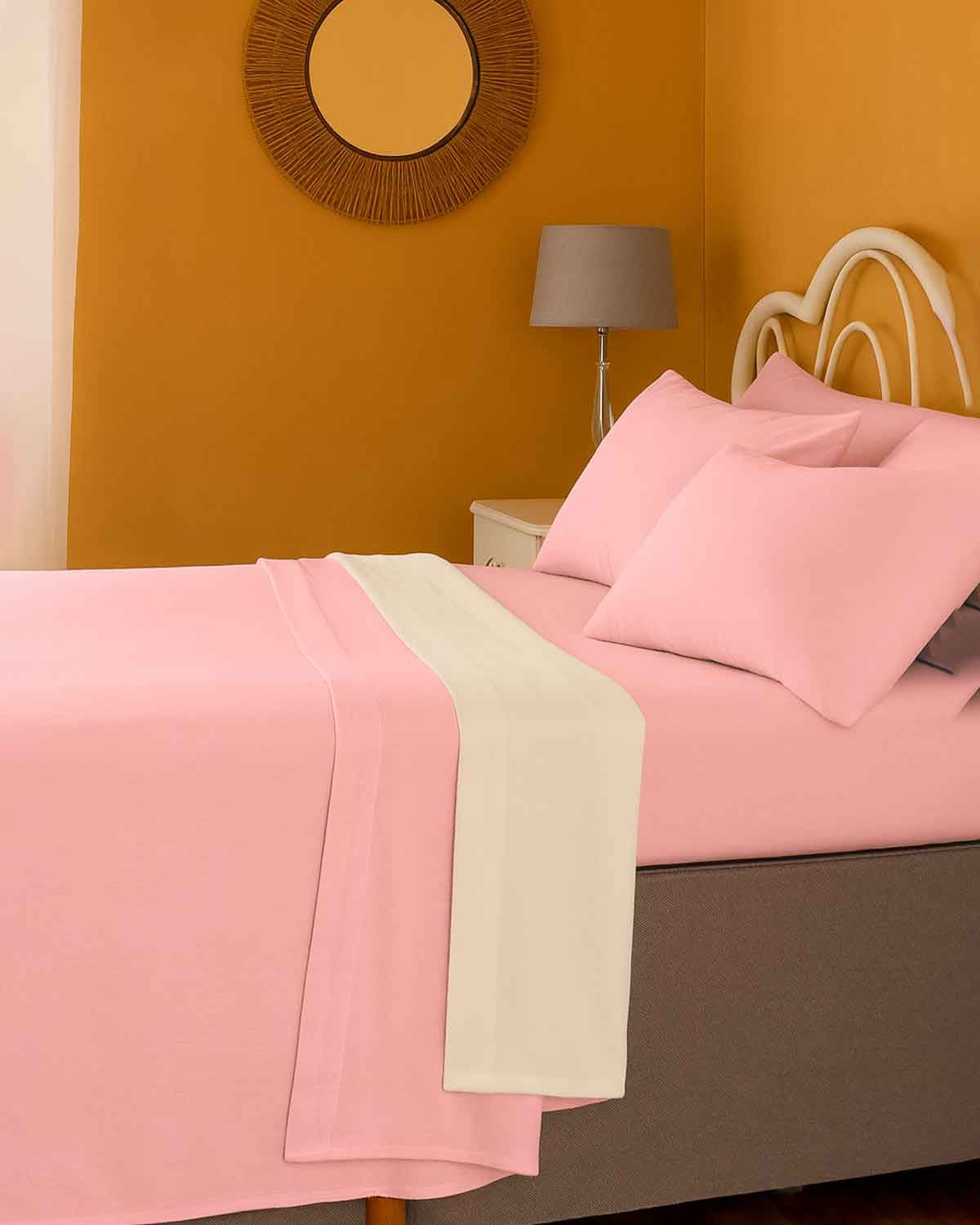 Luxury Flannelette Sheets - Pink - Country Collection
