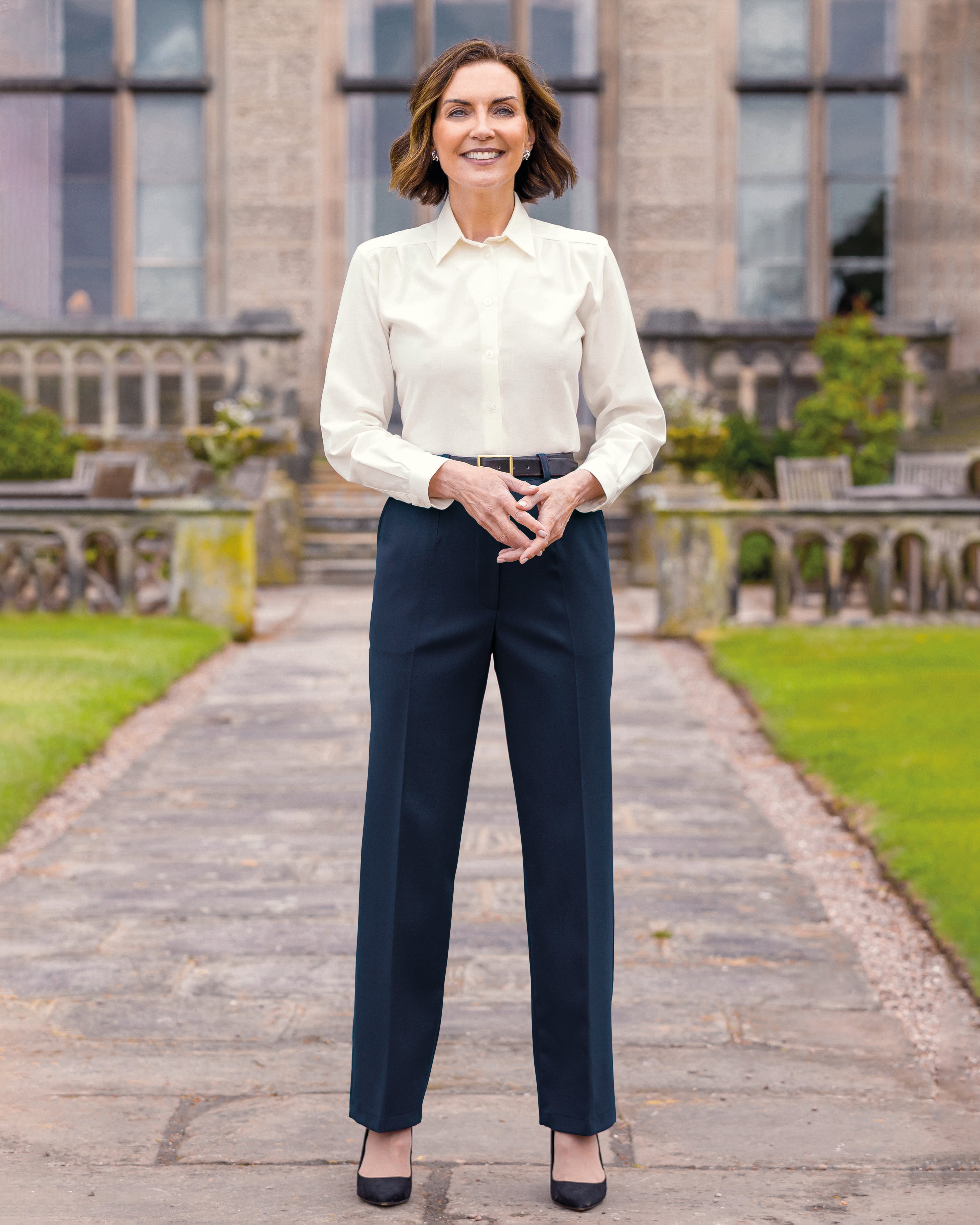 Navy Double Layer Trousers - Navy