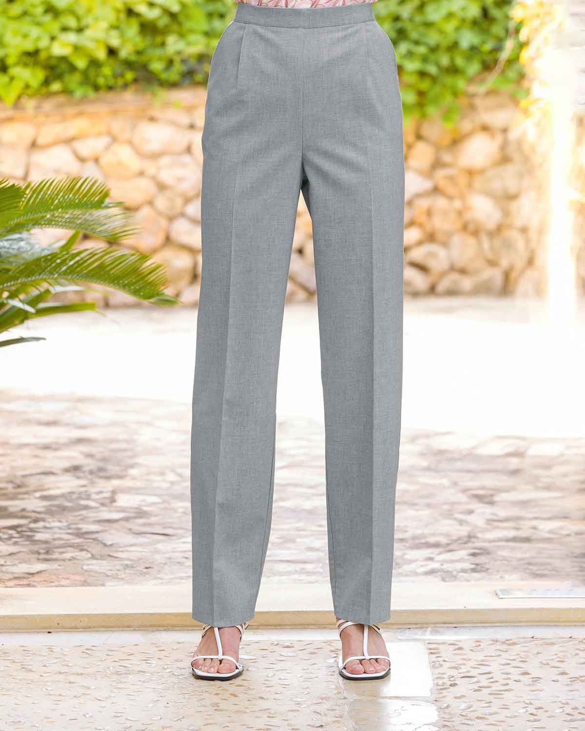 Sandown Pull On Trousers - Pearl - Country Collection