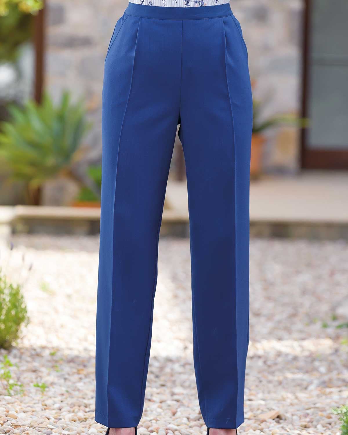 Sandown Pull On Trousers - Sapphire - Country Collection