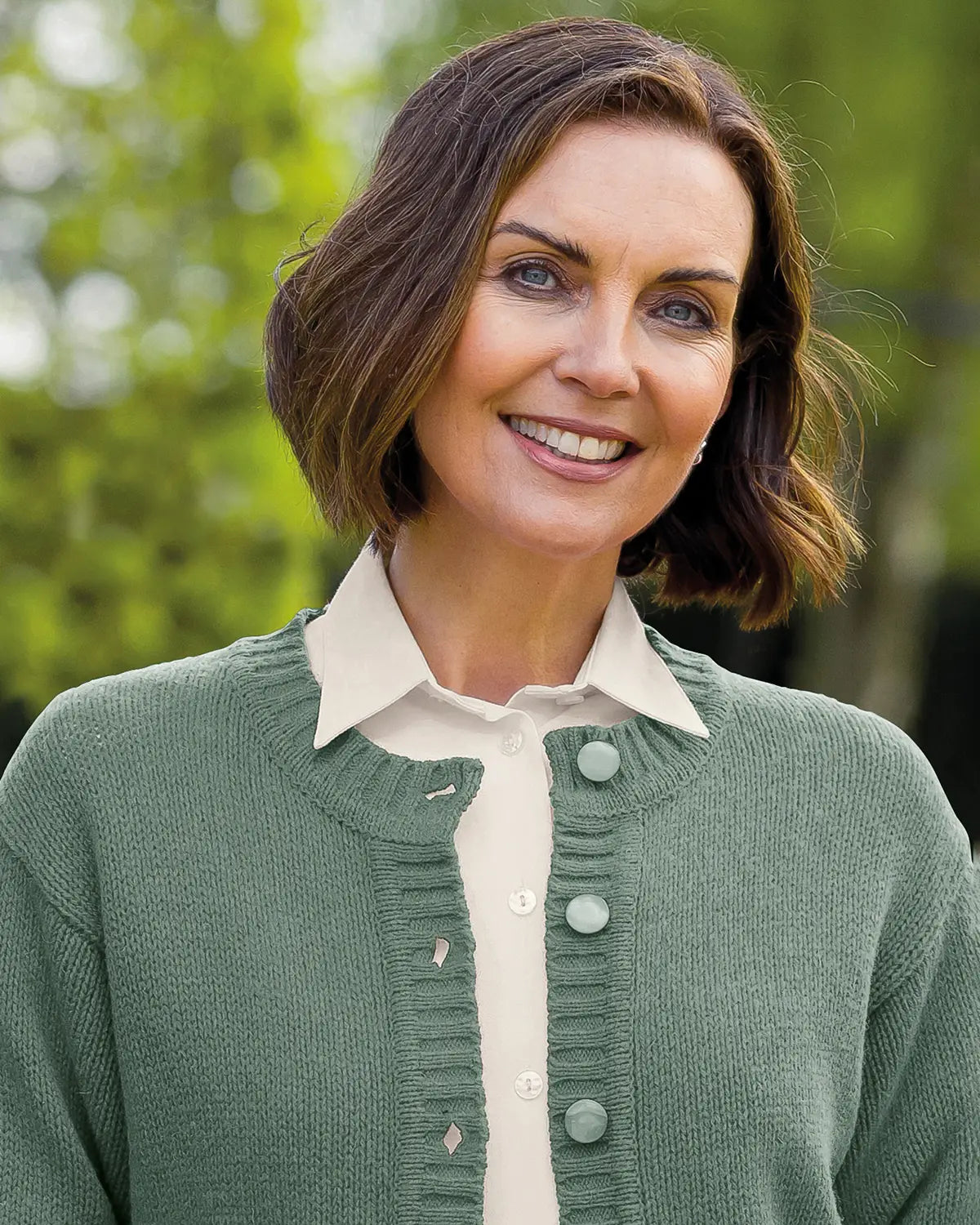 Ladies’ Pure Shetland Wool Cardigan – Lovat