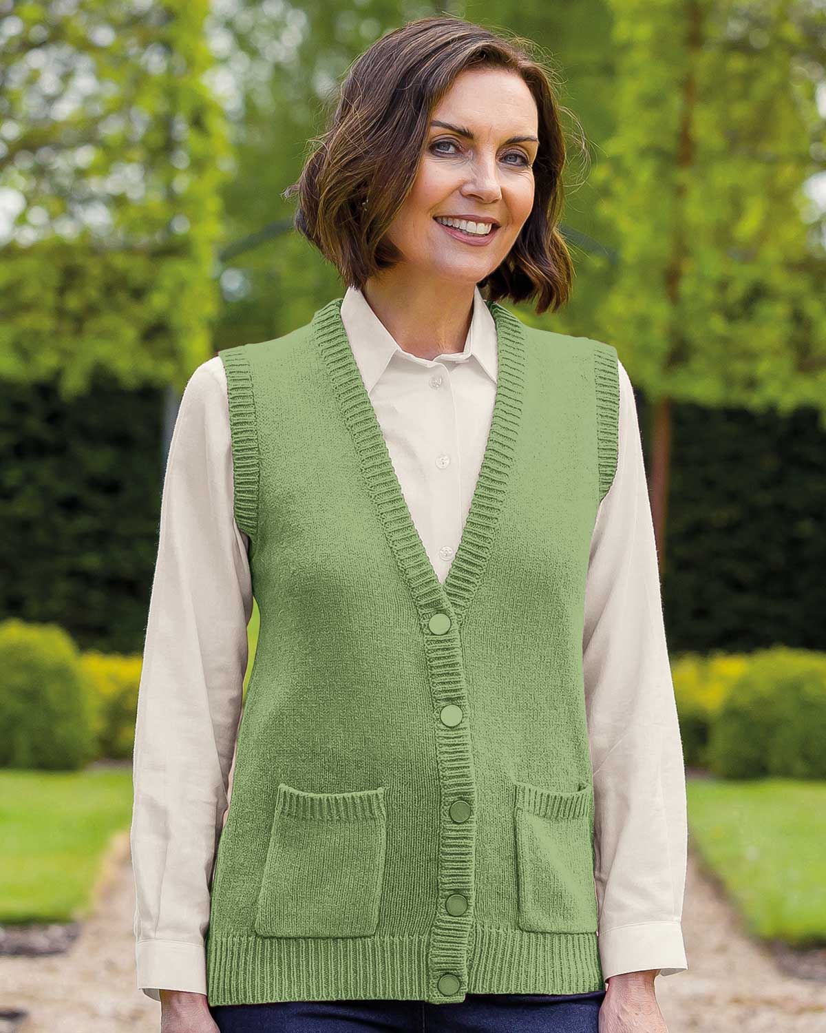 Shetland Waistcoat - Kiwi Green - Country Collection