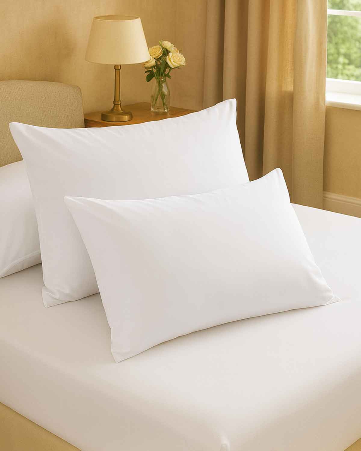 Pair of Bounce Back Hollowfibre Luxury Pillows