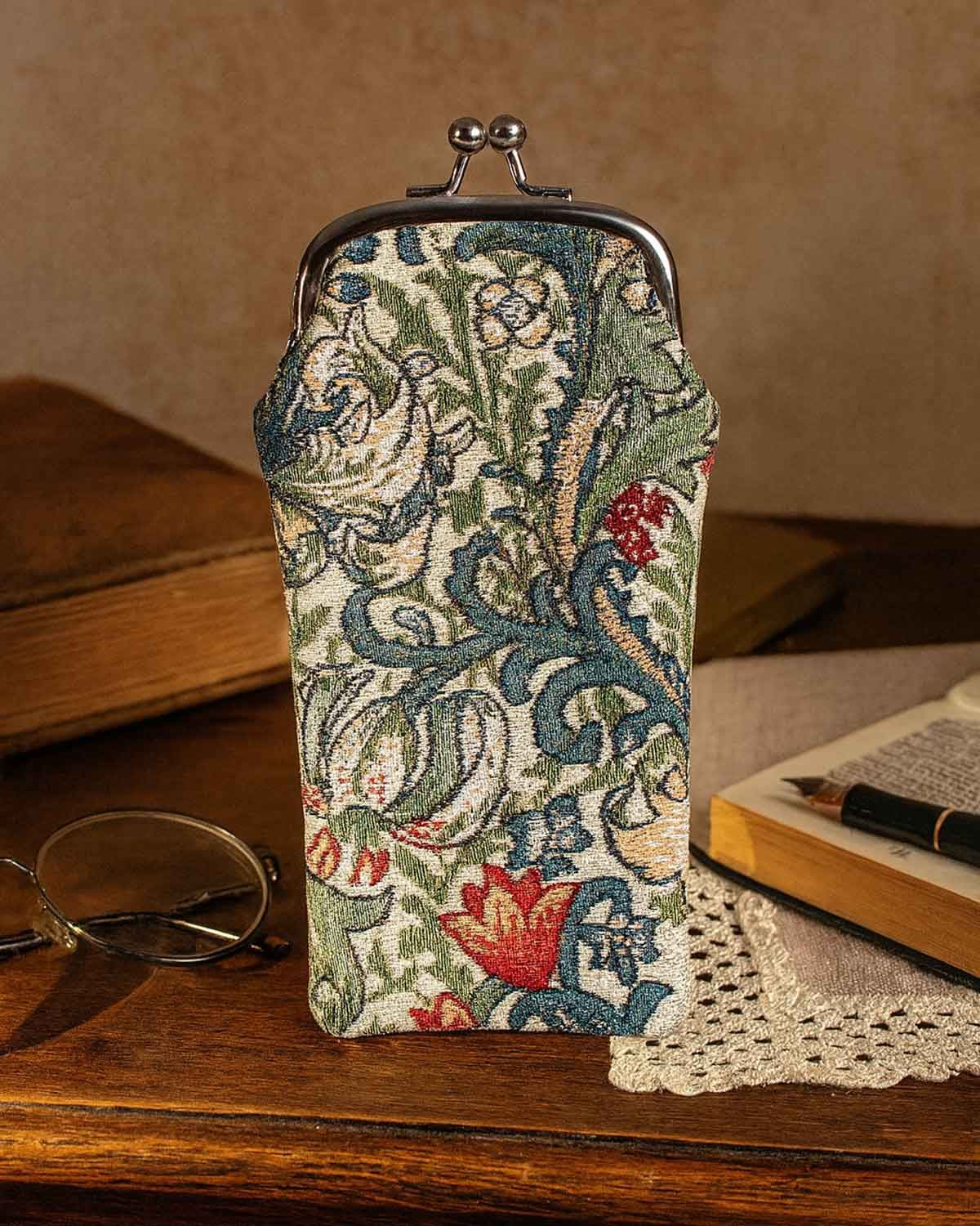 Tapestry glasses case - Pomegranate & Lemon - Country Collection