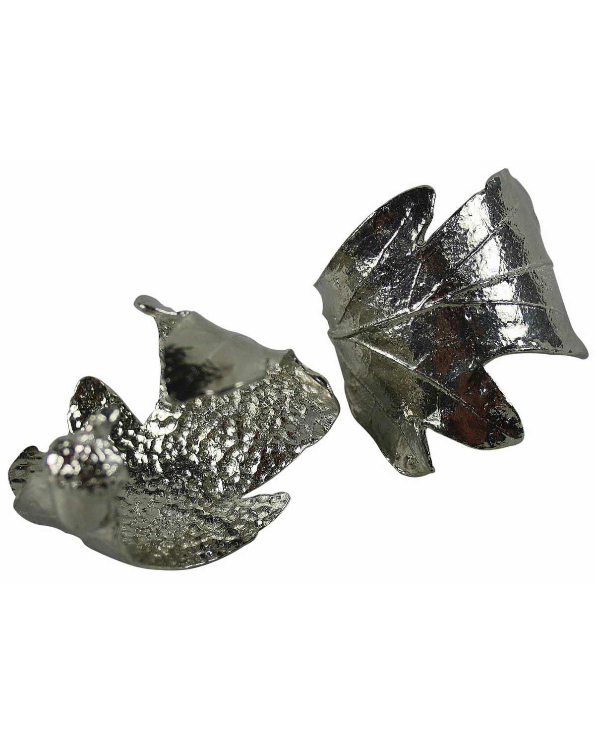 Pewter Oak Leaf Napkin Rings - Pewter - Country Collection