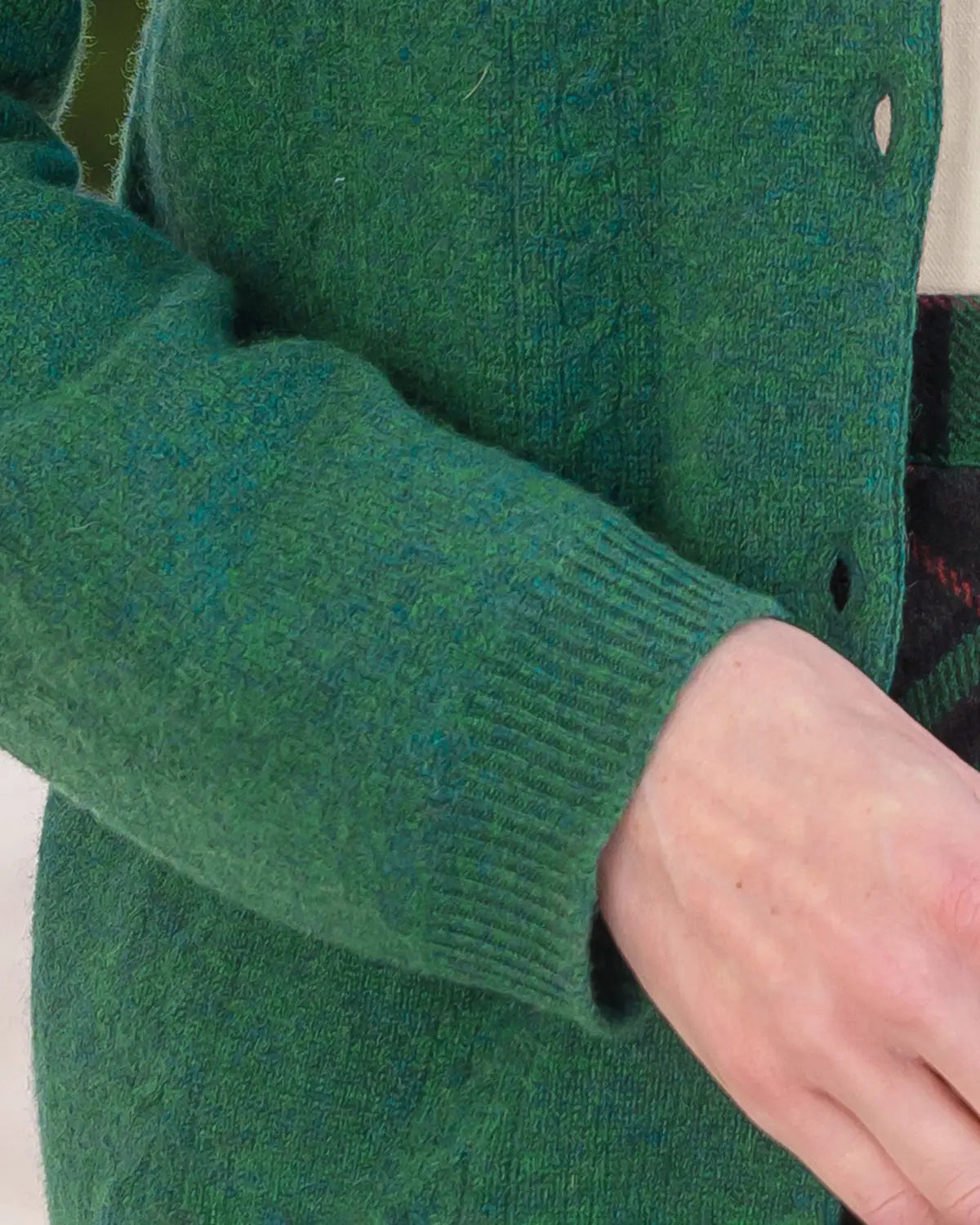 Ladies’ Pure Lambswool Cable Knit Cardigan – Forest
