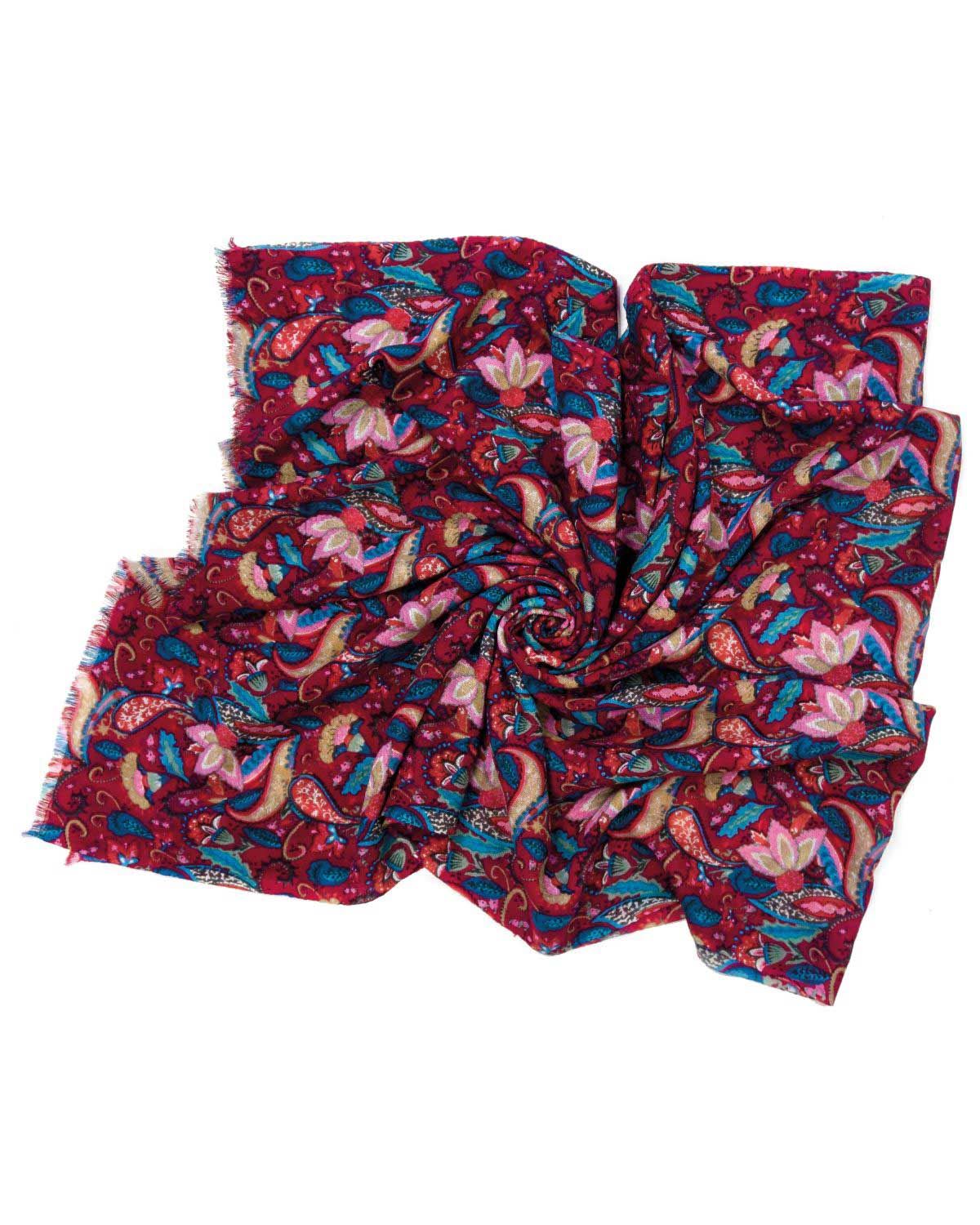 Paisley Wool Scarf - Country Collection