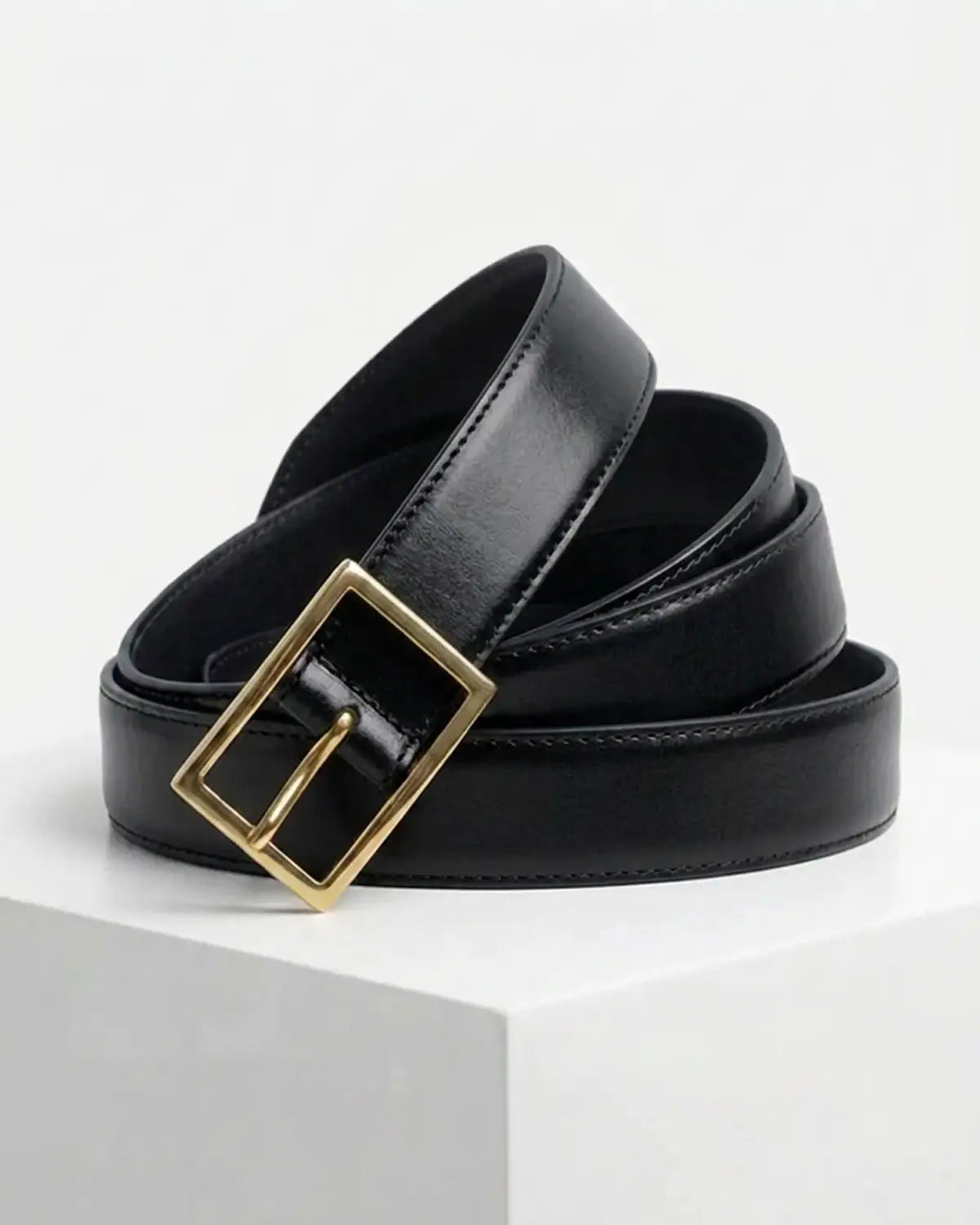 Womens Leather Belt - Black