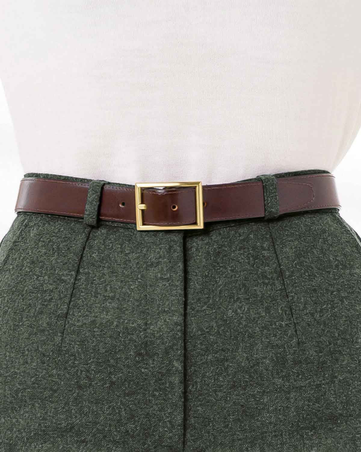 Womens Leather Belt - Brown - Country Collection
