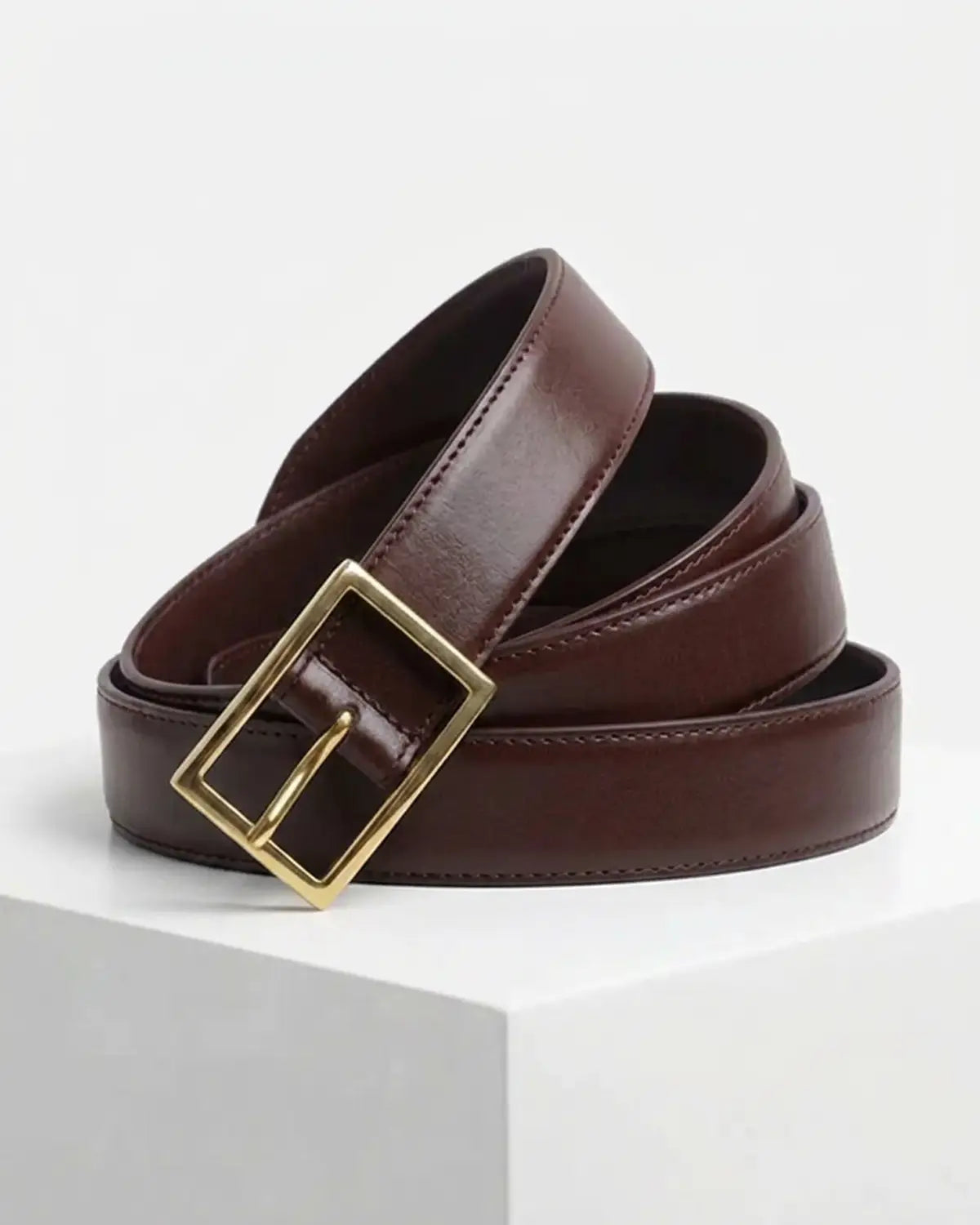 Womens Leather Belt - Brown