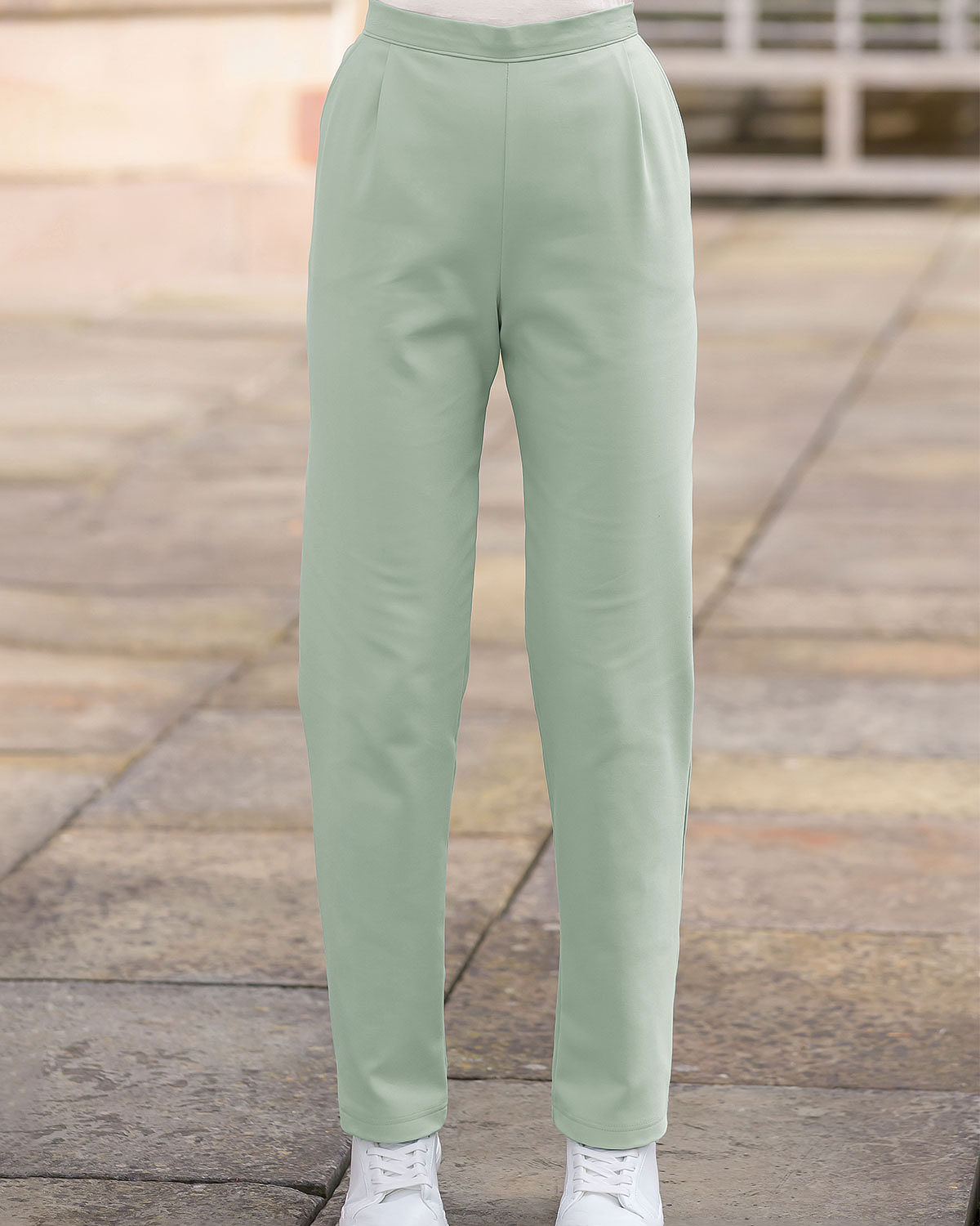 Easycare Pull On Trousers - Seafoam - Country Collection