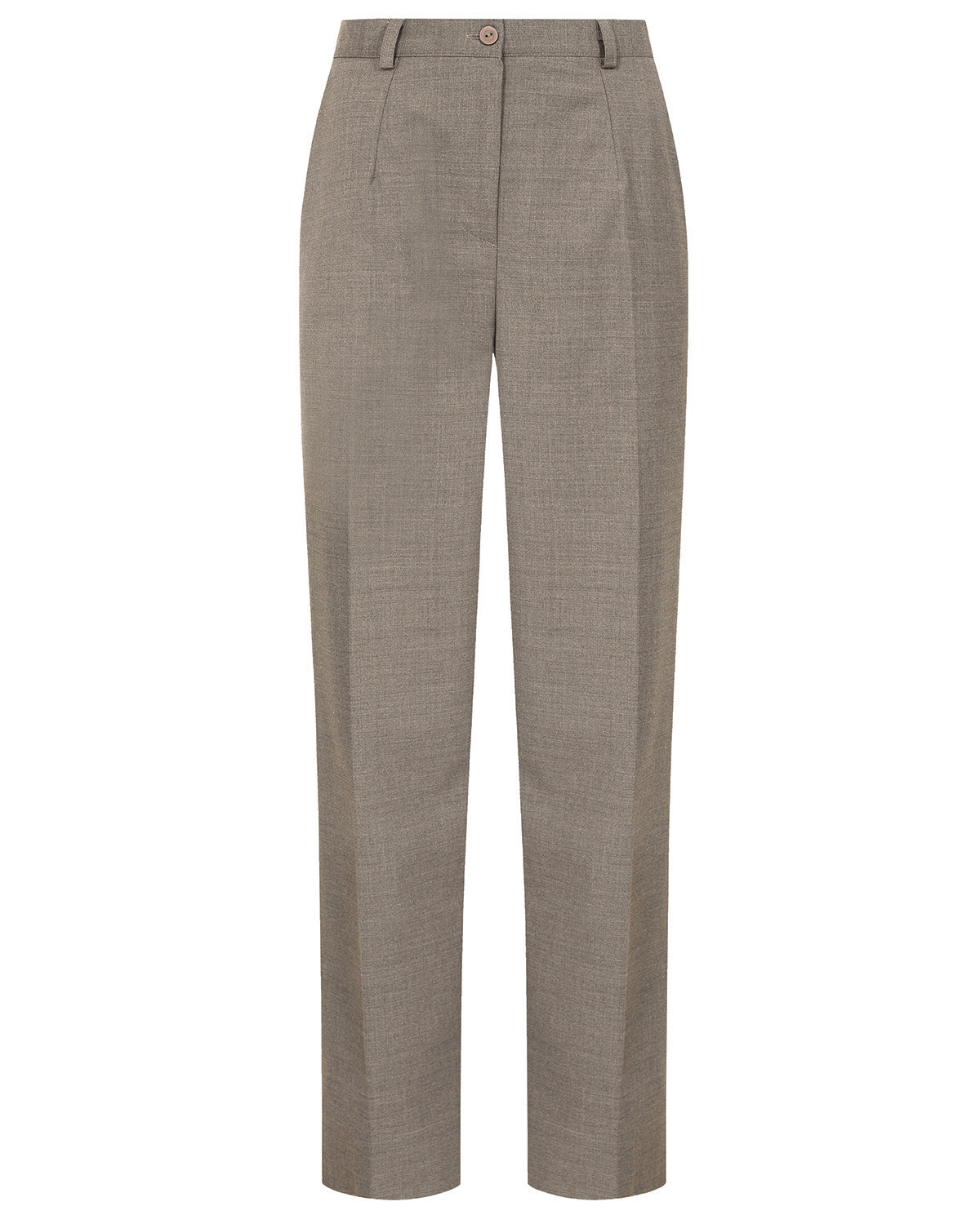 Ladies’ Sandown Wool Blend Straight Leg Trousers – Tawny