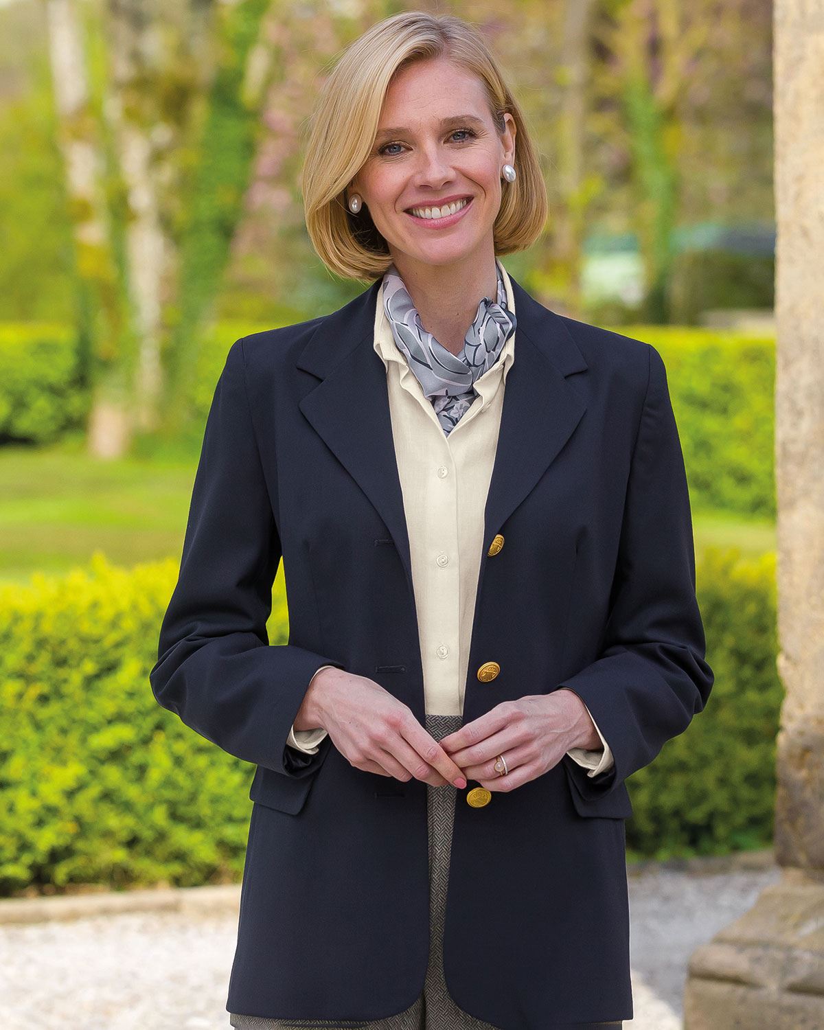 Ladies Classic Navy Blazer - Navy - Country Collection