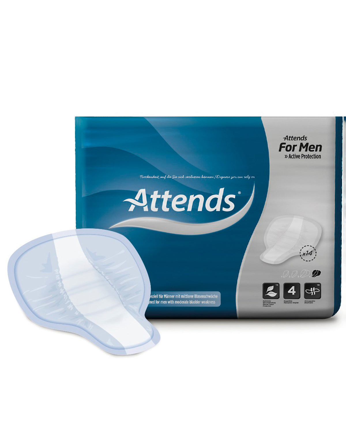 Attends Incontinence Contour Shaped Pad For Men