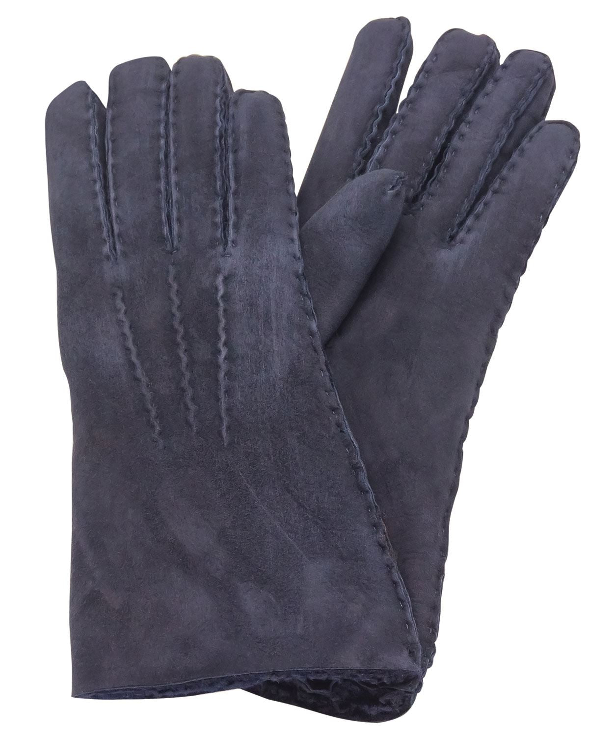 Lambskin Gloves - Navy - Country Collection