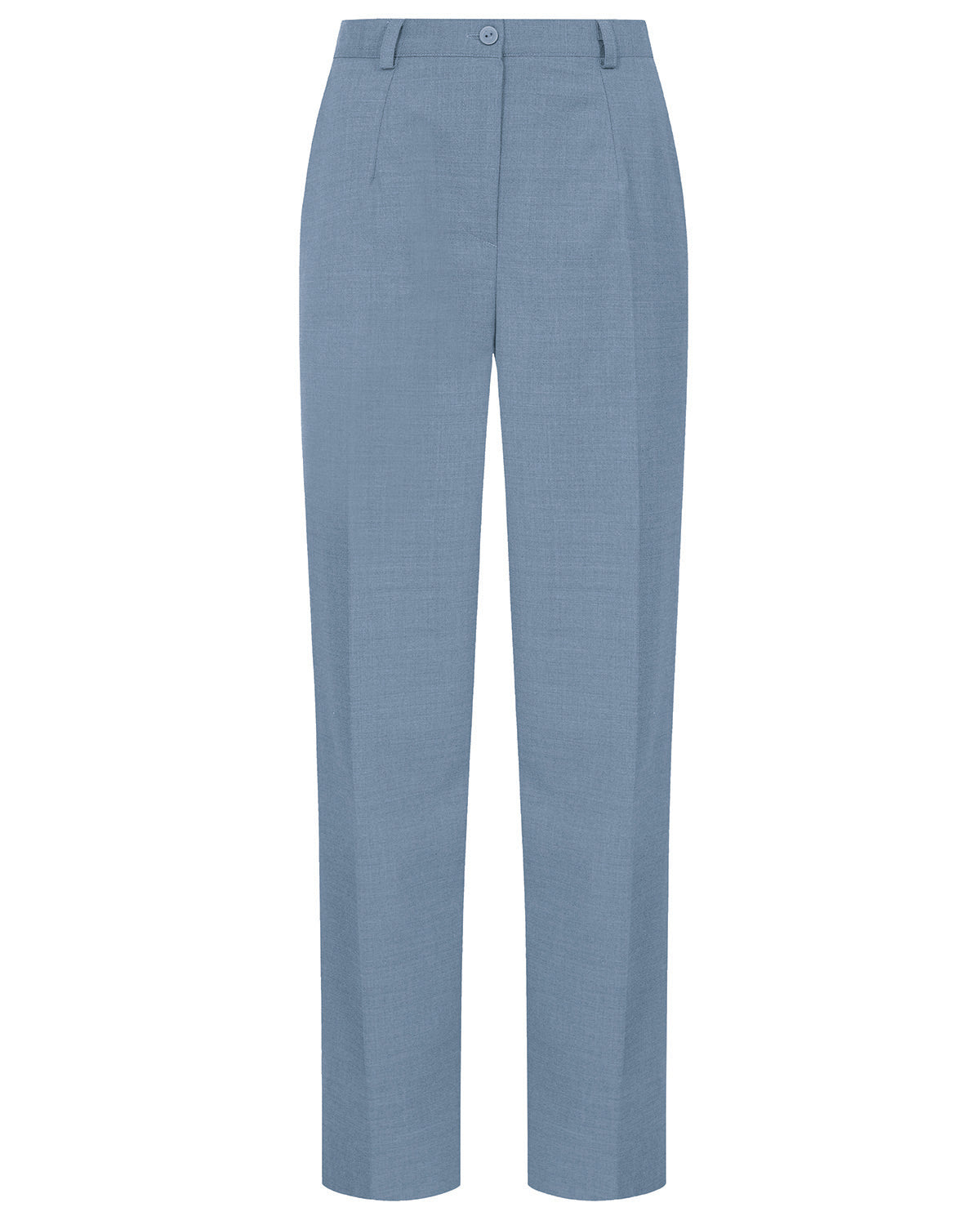 Ladies’ Sandown Wool Blend Straight Leg Trousers – Pale Blue