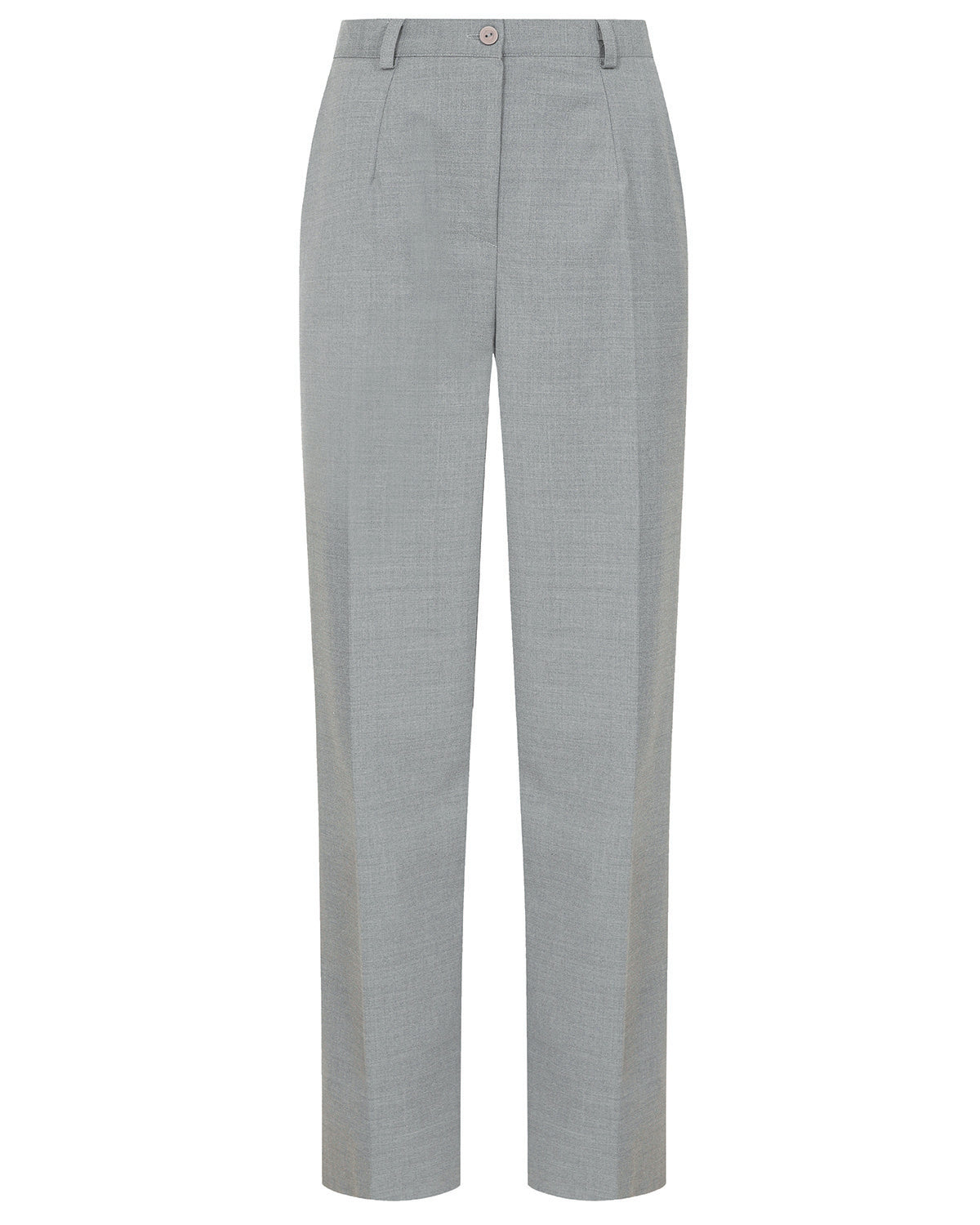 Ladies’ Sandown Wool Blend Straight Leg Trousers – Pearl