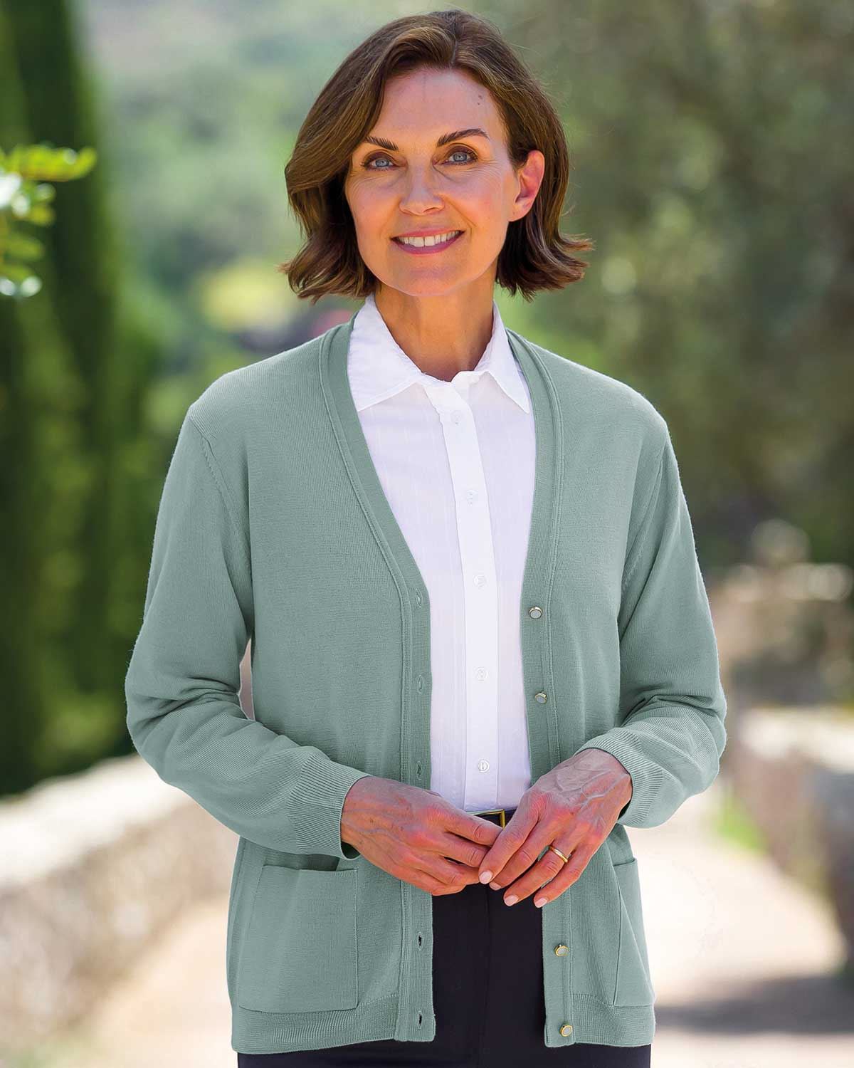 Merino Wool Cardigan - Opal - Country Collection