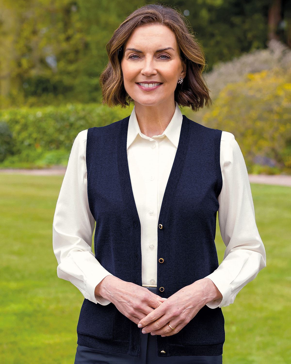 Merino Waistcoat - Navy - Country Collection