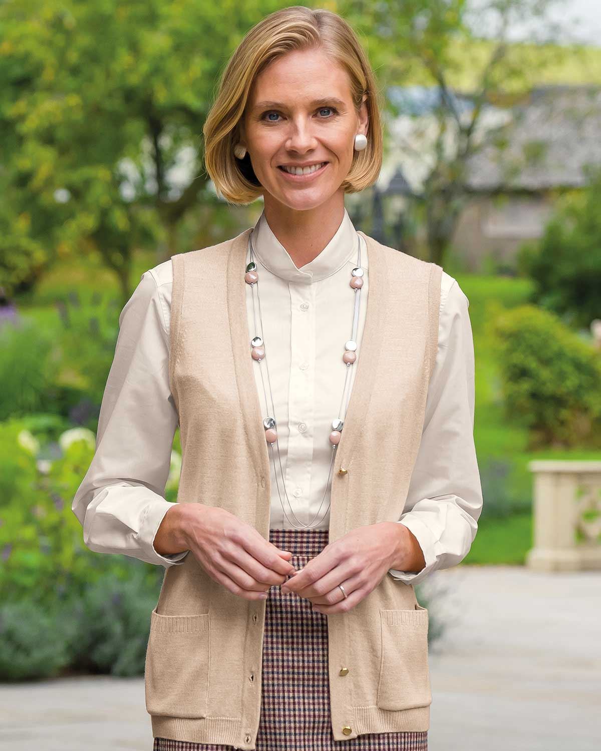 Merino Waistcoat - Camel - Country Collection