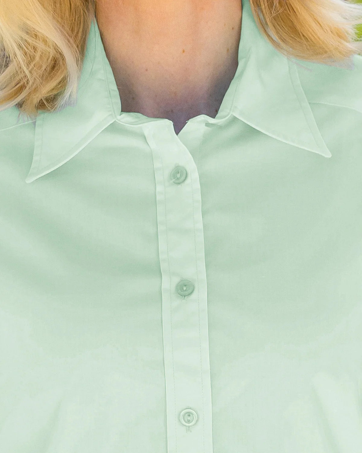 Ladies’ Easycare Polycotton Long Sleeve Shirt – Mint