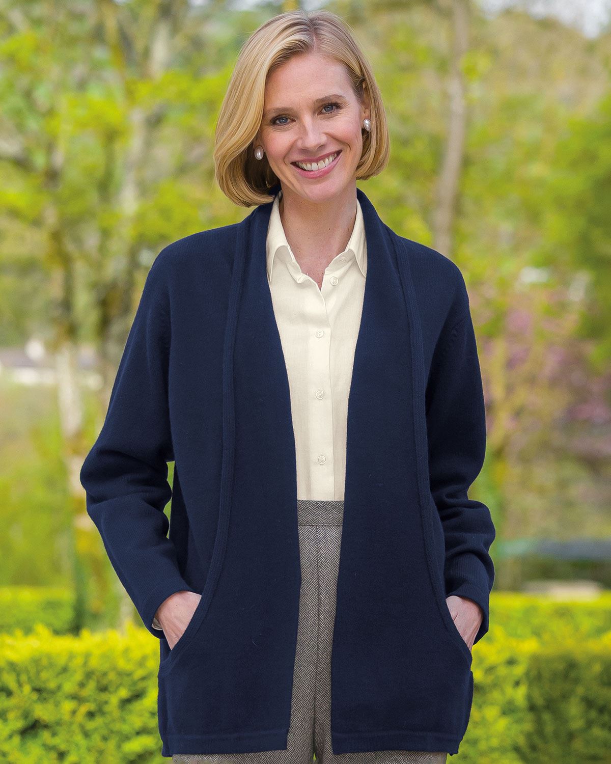 Sienna Edge to Edge Cardigan - Navy - Country Collection