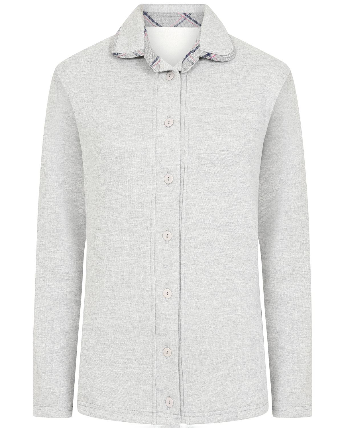 Rhodes Ladies Trimmed Fleece Ladies Leisure Cardigan - Image 2 - Country Collection