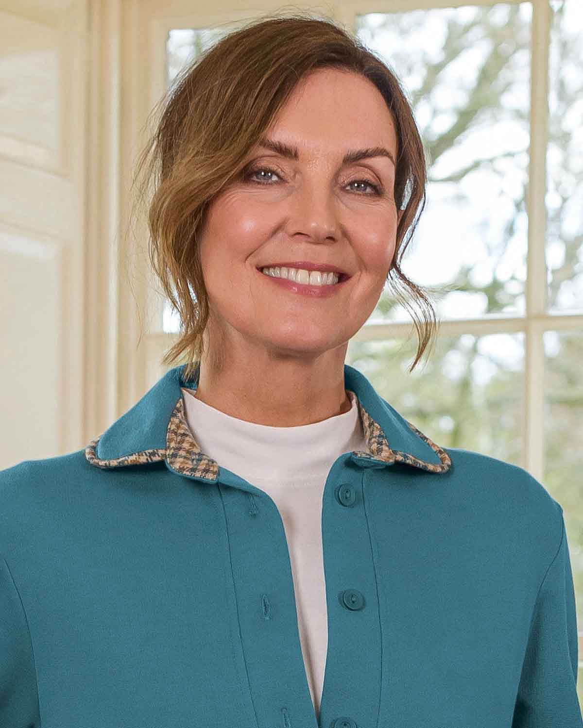 Peebles Trimmed Fleece Ladies Leisure Cardigan - Image 2 - Country Collection
