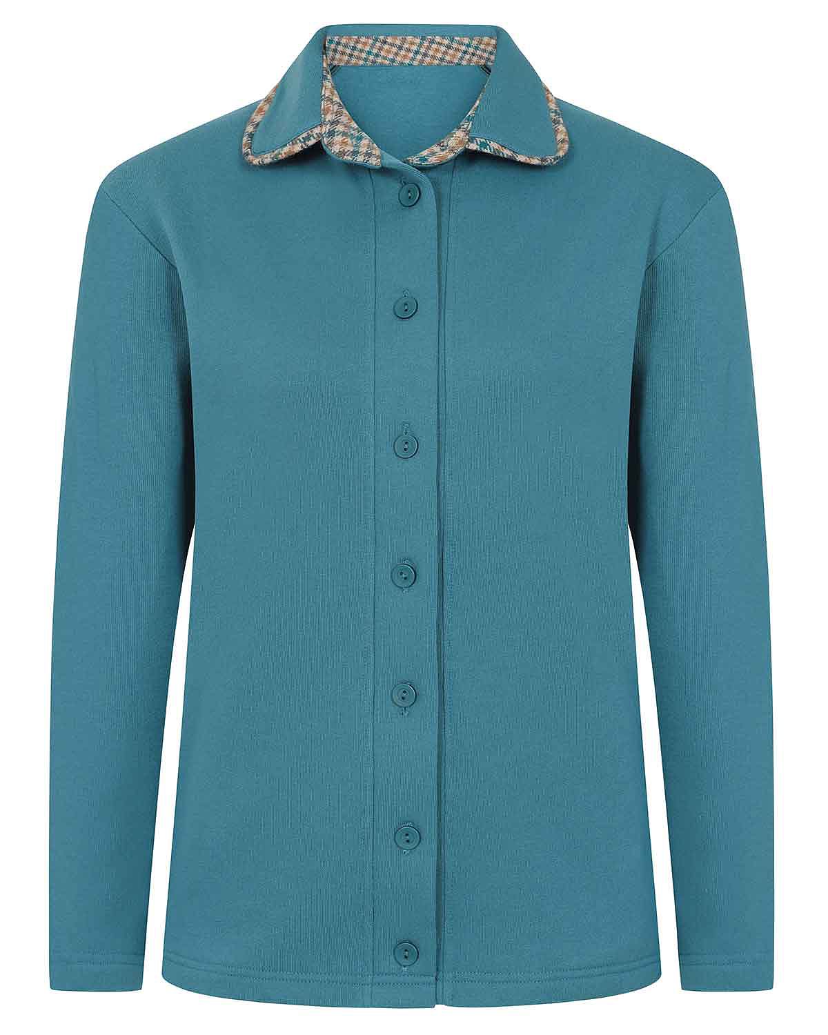 Peebles Trimmed Fleece Ladies Leisure Cardigan - Image 3 - Country Collection