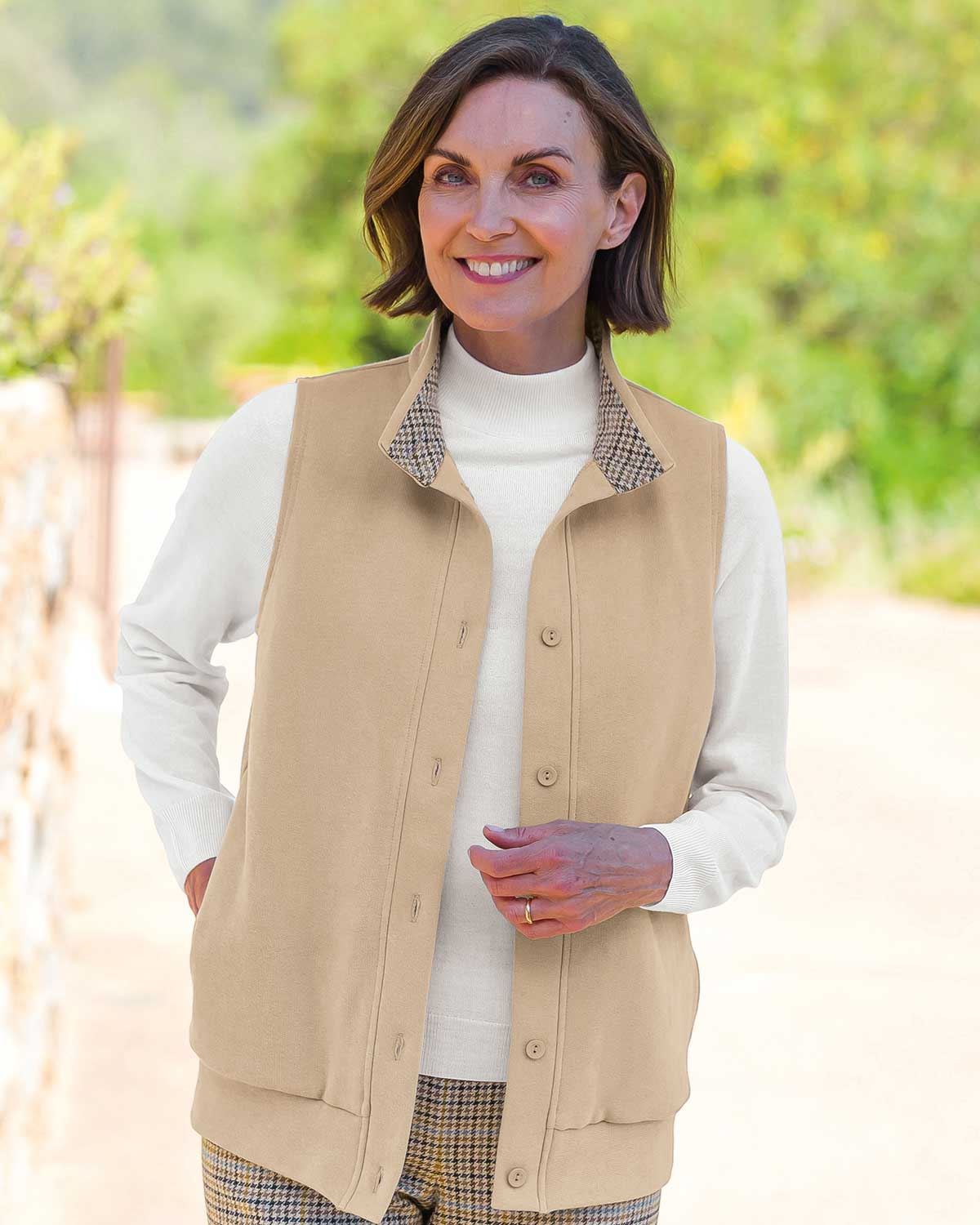 Camden Ladies Cowl Neck Trimmed Leisure Gilet - Country Collection