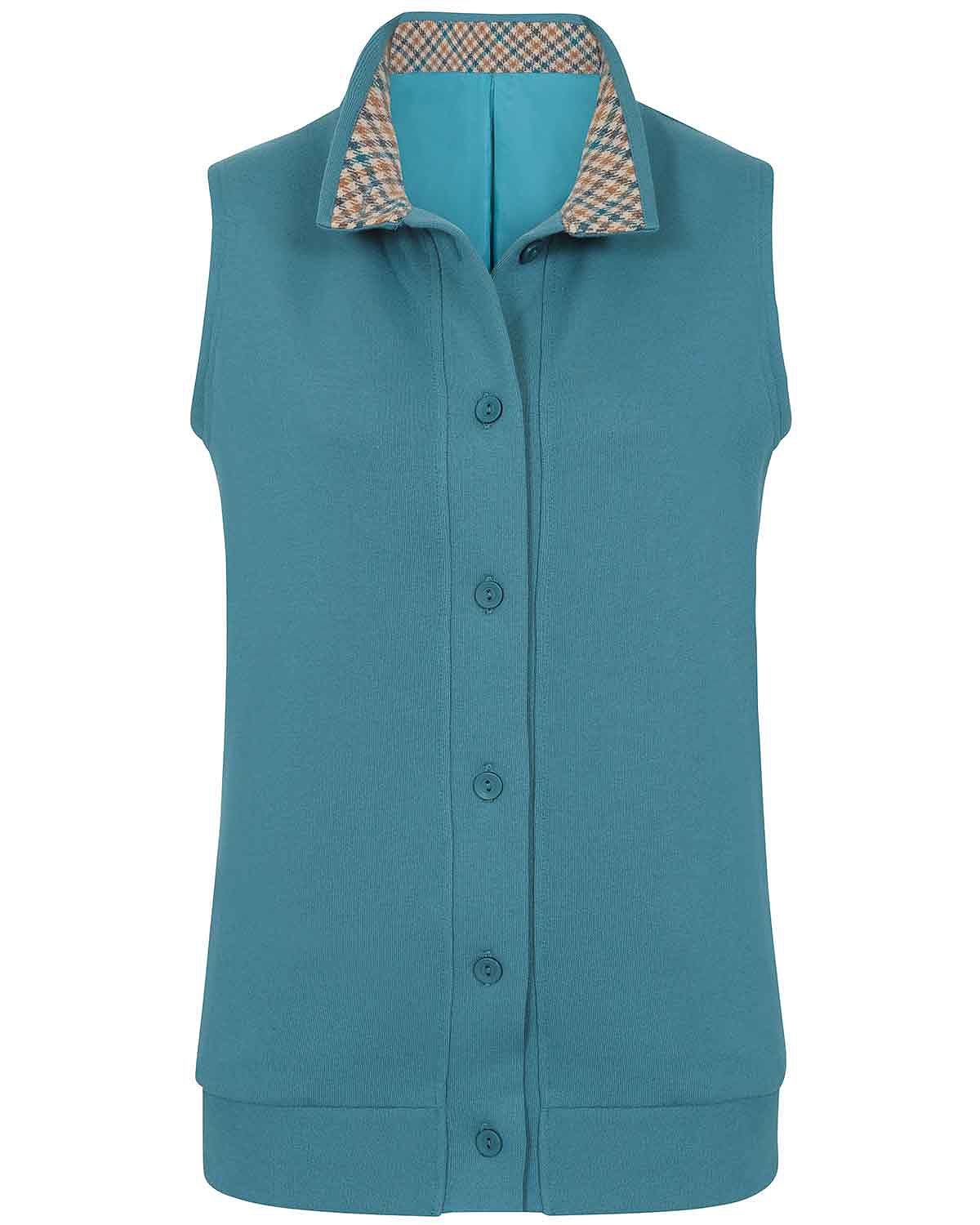 Peebles Cowl Neck Trimmed Ladies Leisure Gilet - Image 3 - Country Collection