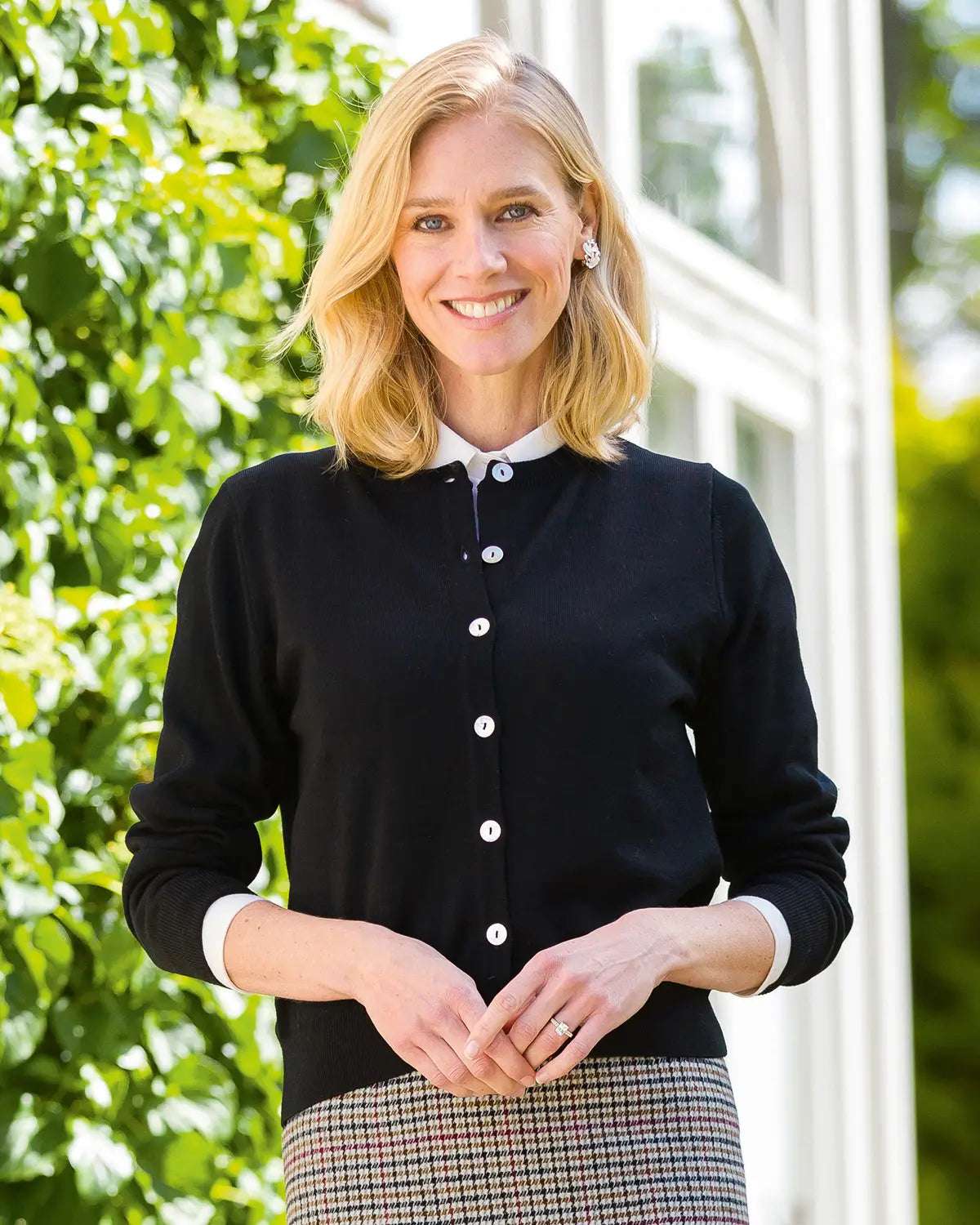 Ladies’ Pure Merino Wool Short Cardigan – Black