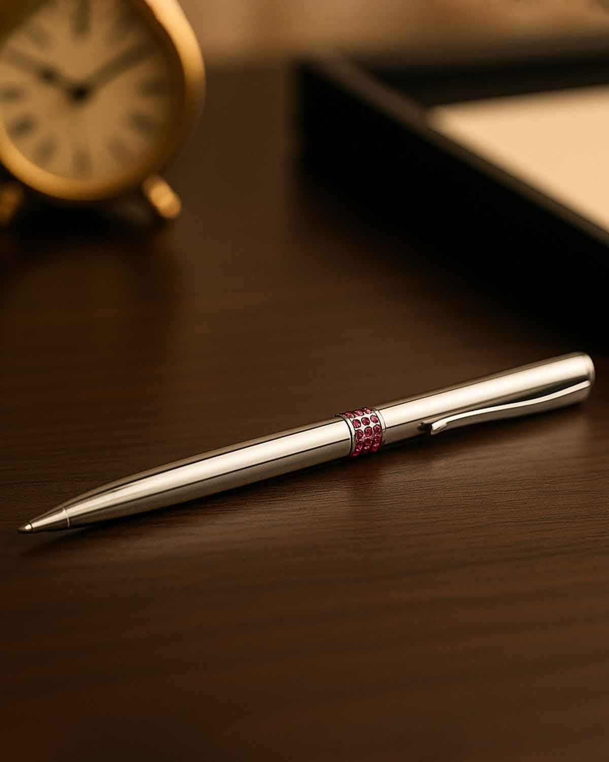 Ladies Decorative Ball Point Pen - Pink - Country Collection