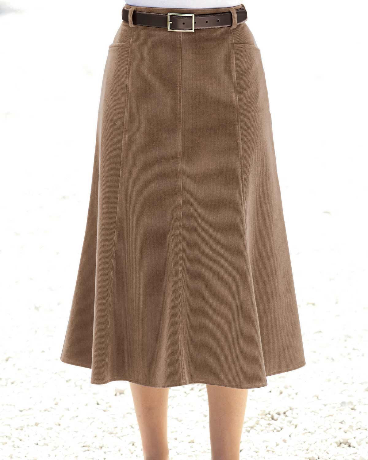 Needlecord Skirt - Fawn - Country Collection