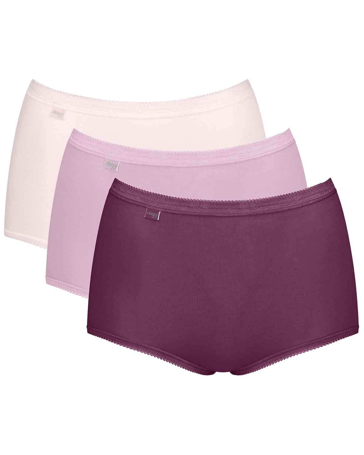 Sloggi 3 Colour Maxi Briefs - Pink - Country Collection