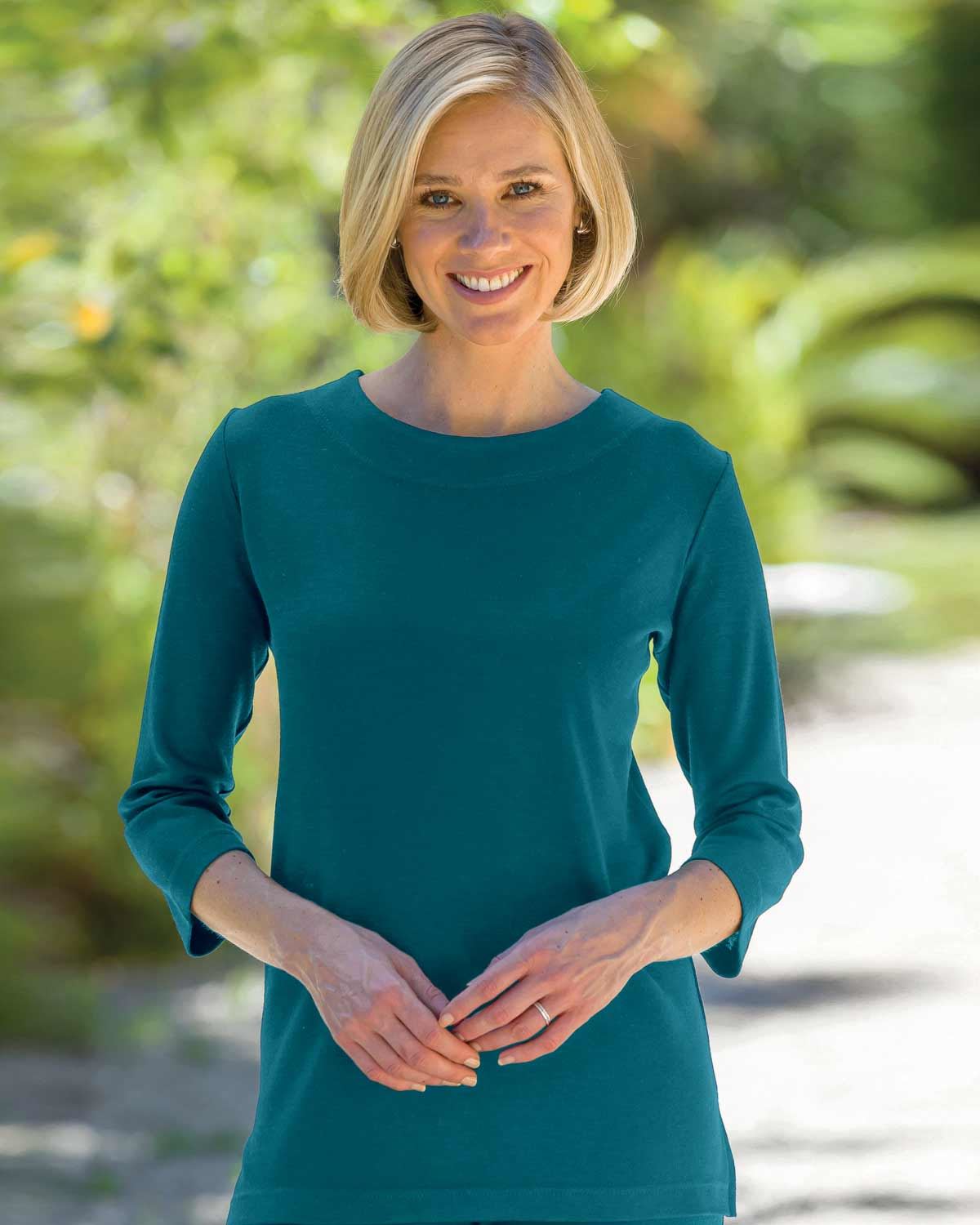Wool Blend Tunic - Peacock - Country Collection