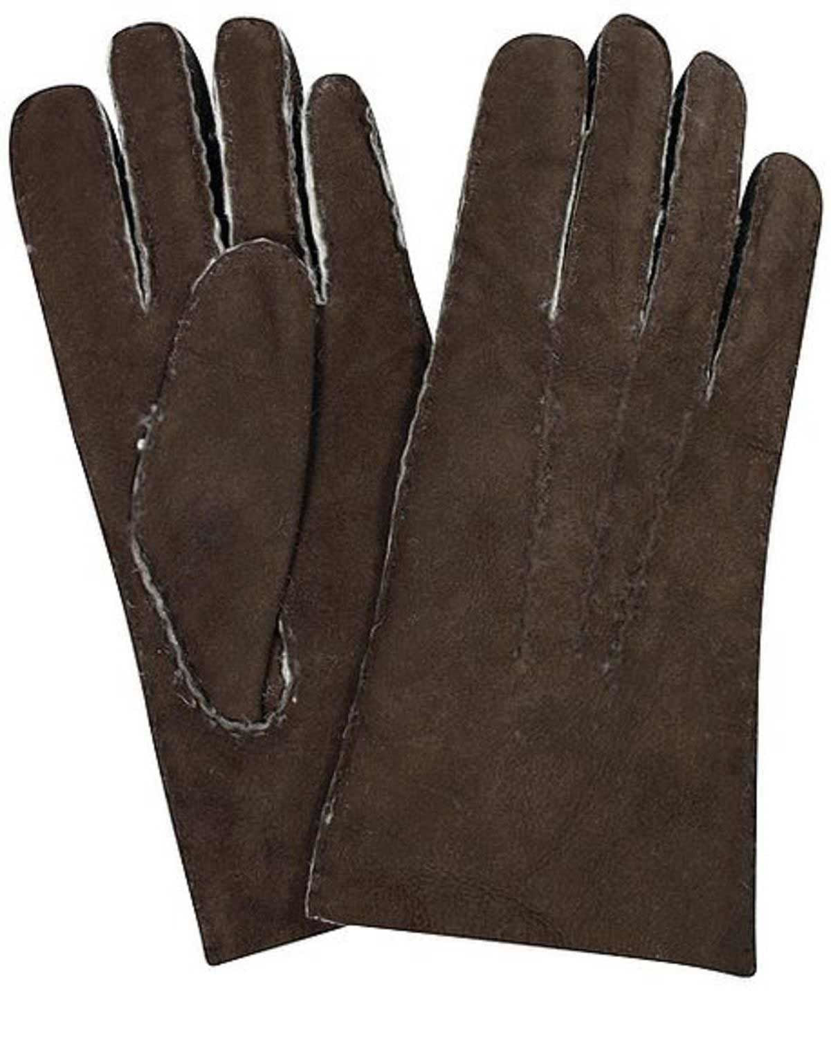 Hand Sewn Lambskin Gloves - Brown - Country Collection