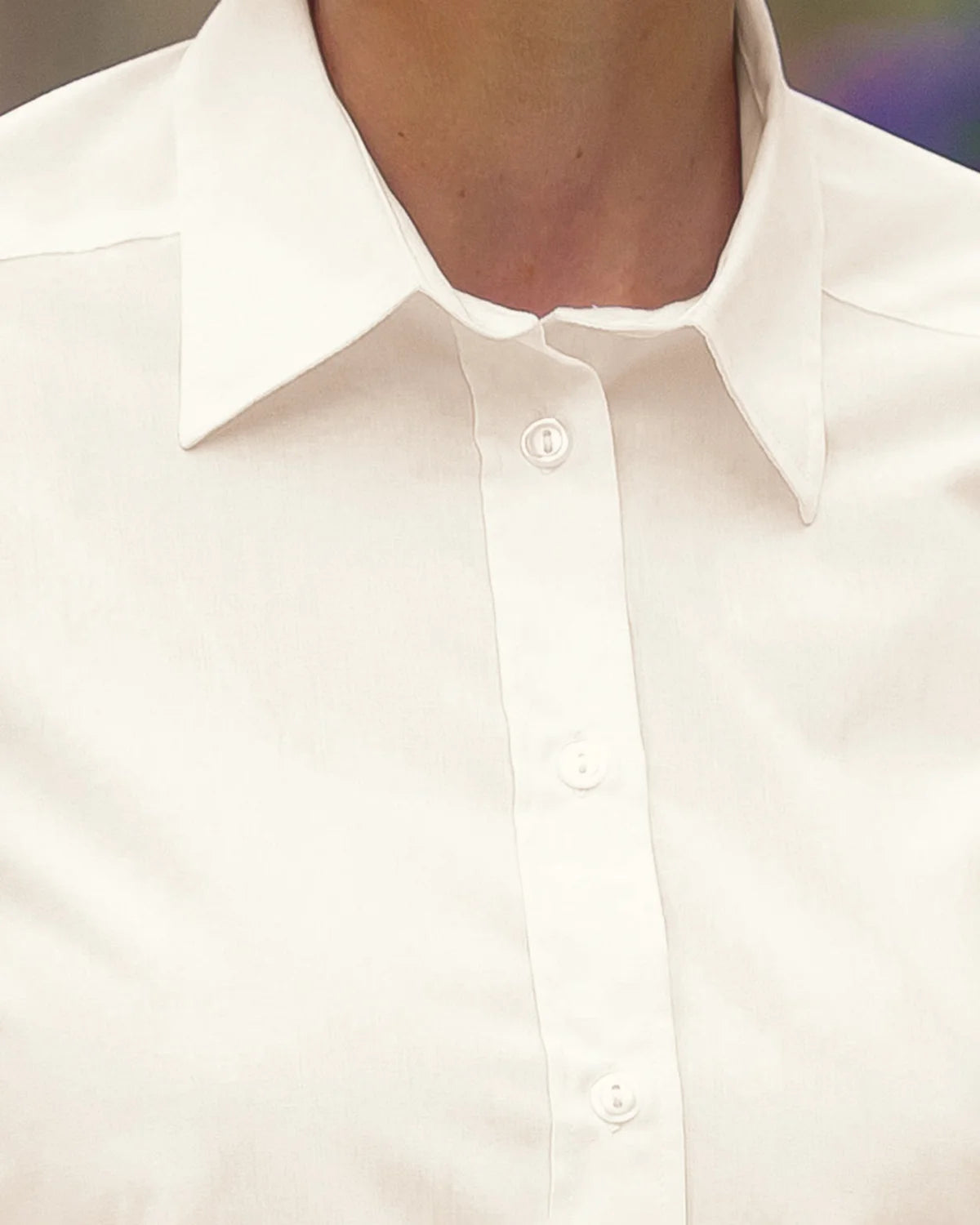 Ladies’ Easycare Polycotton Long Sleeve Shirt – Cream