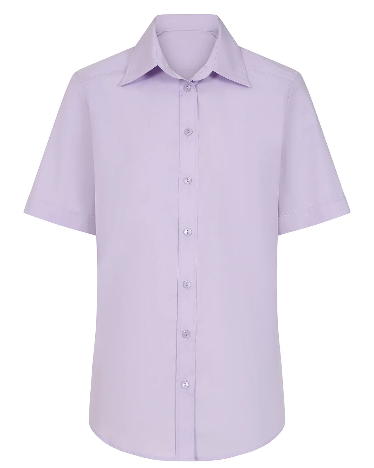 Ladies’ Easycare Polycotton Short Sleeve Shirt – Lilac