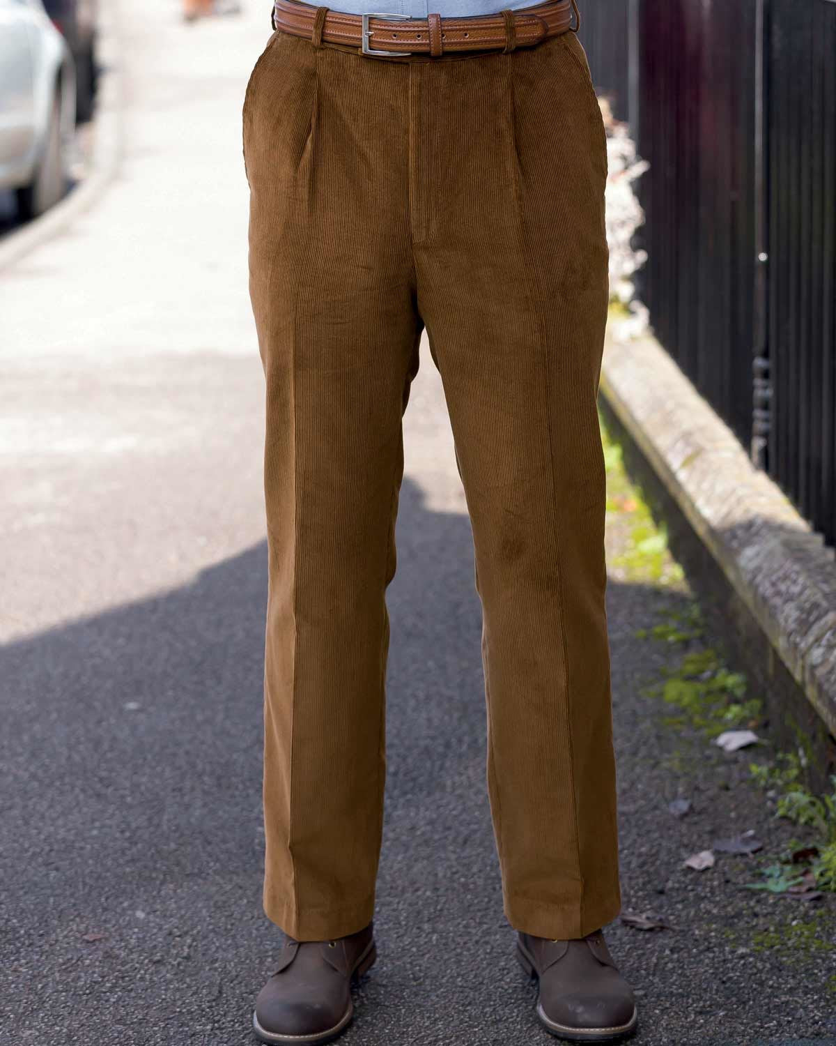 Needlecord Trousers  Mens - Tan - Country Collection