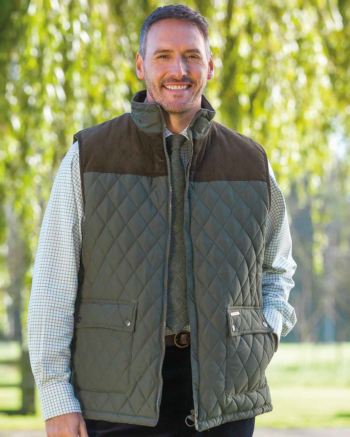 Arundel Body Warmer Quilted Gilet - Green - Country Collection