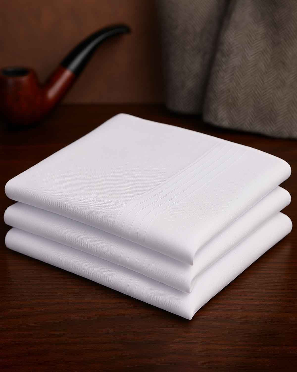 Pure Cotton white Handkerchiefs - Country Collection