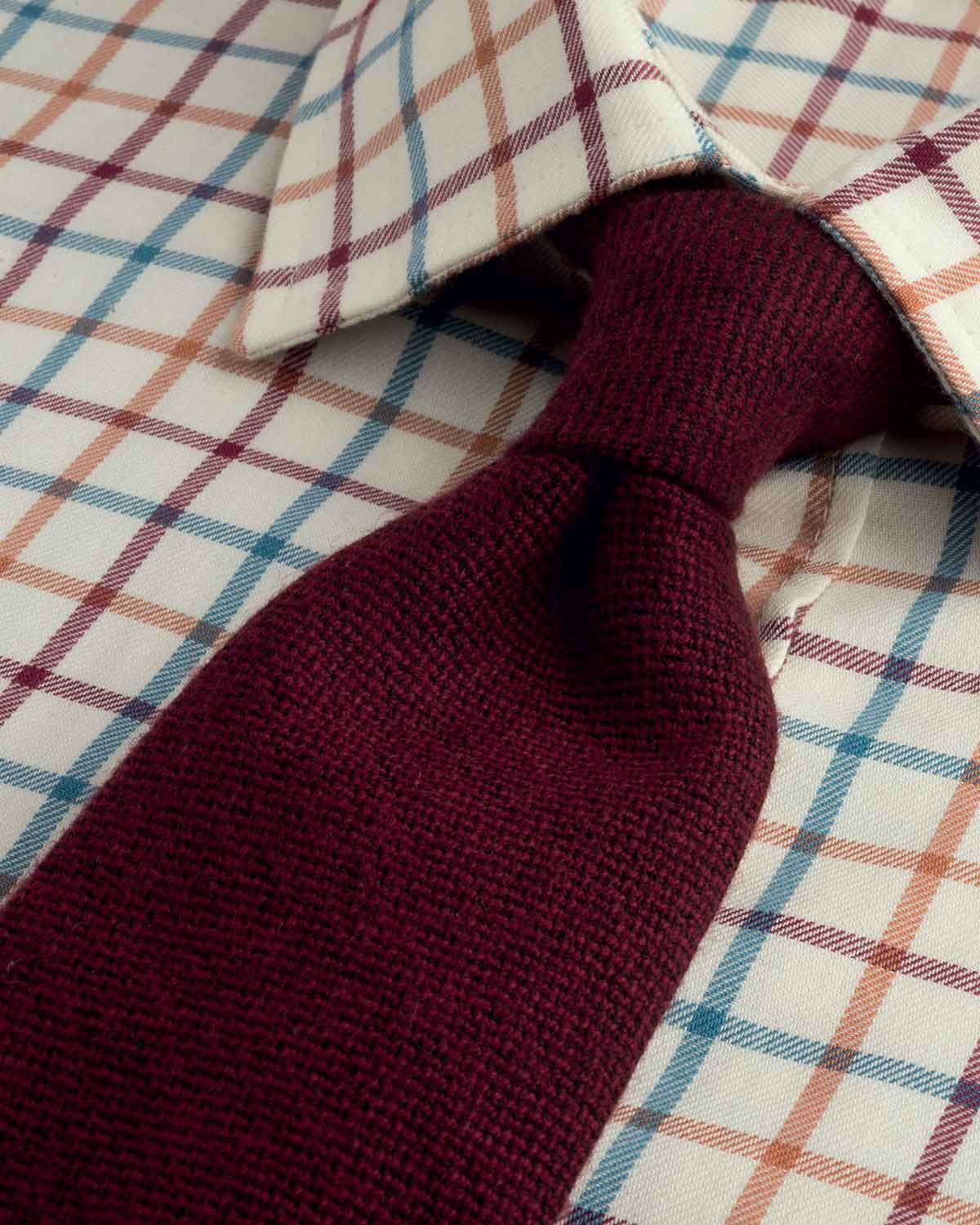 Classic Pure Wool Ties - Claret - Country Collection