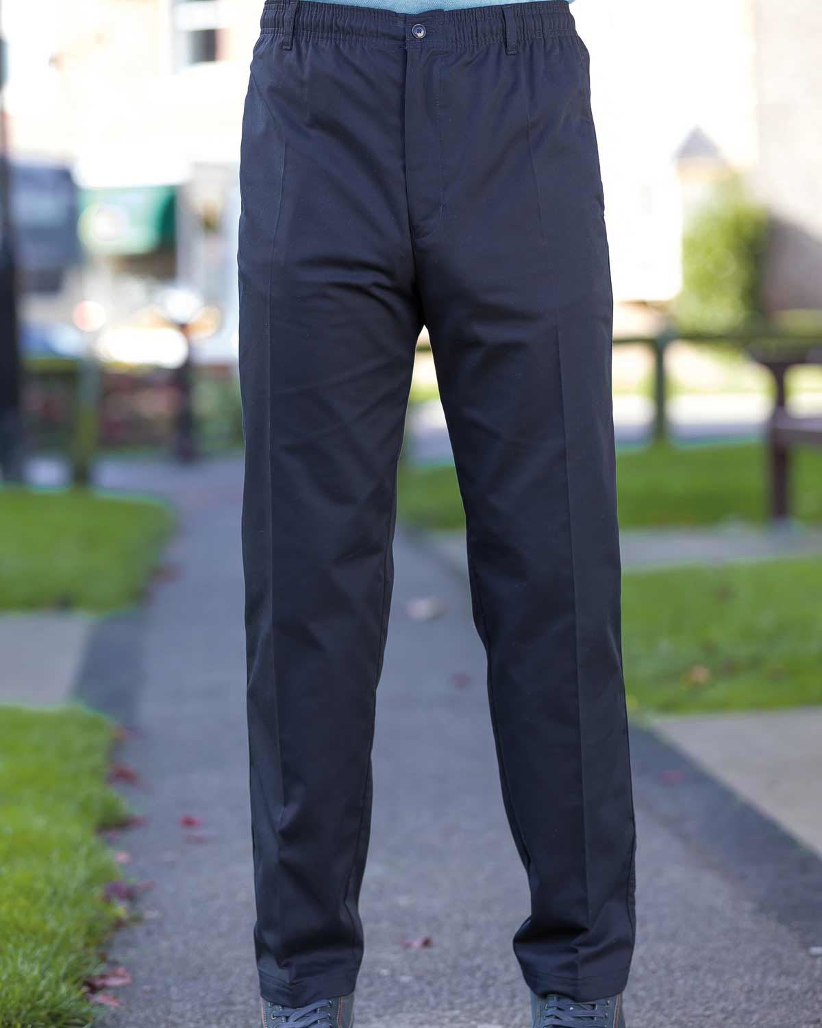 Casual Drawstring Trousers - Navy - Country Collection