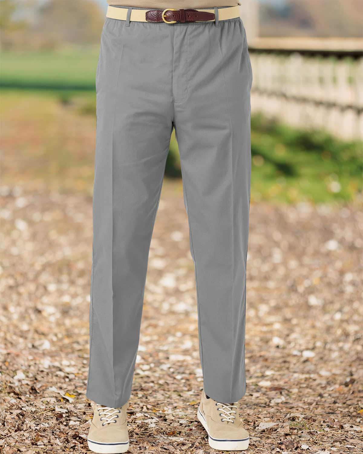 Casual Drawstring Trousers - Grey - Country Collection