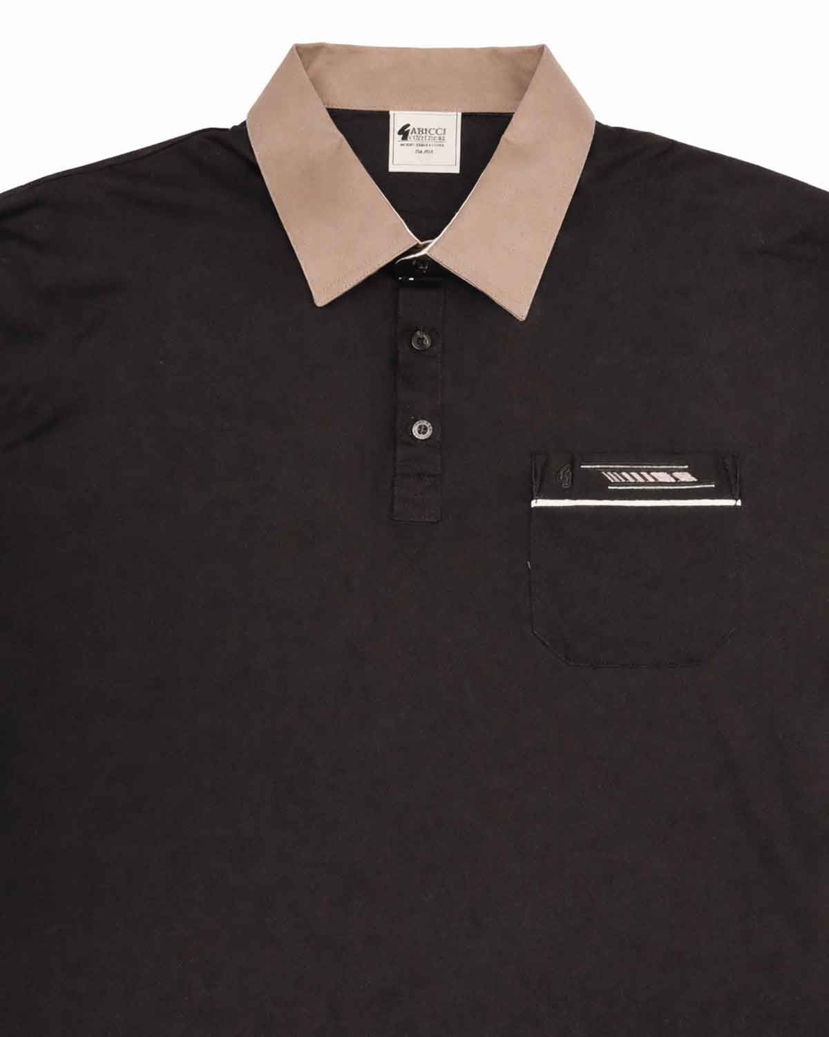 Gabicci Black Mens Short Sleeve Polo Top - Image 3 - Country Collection